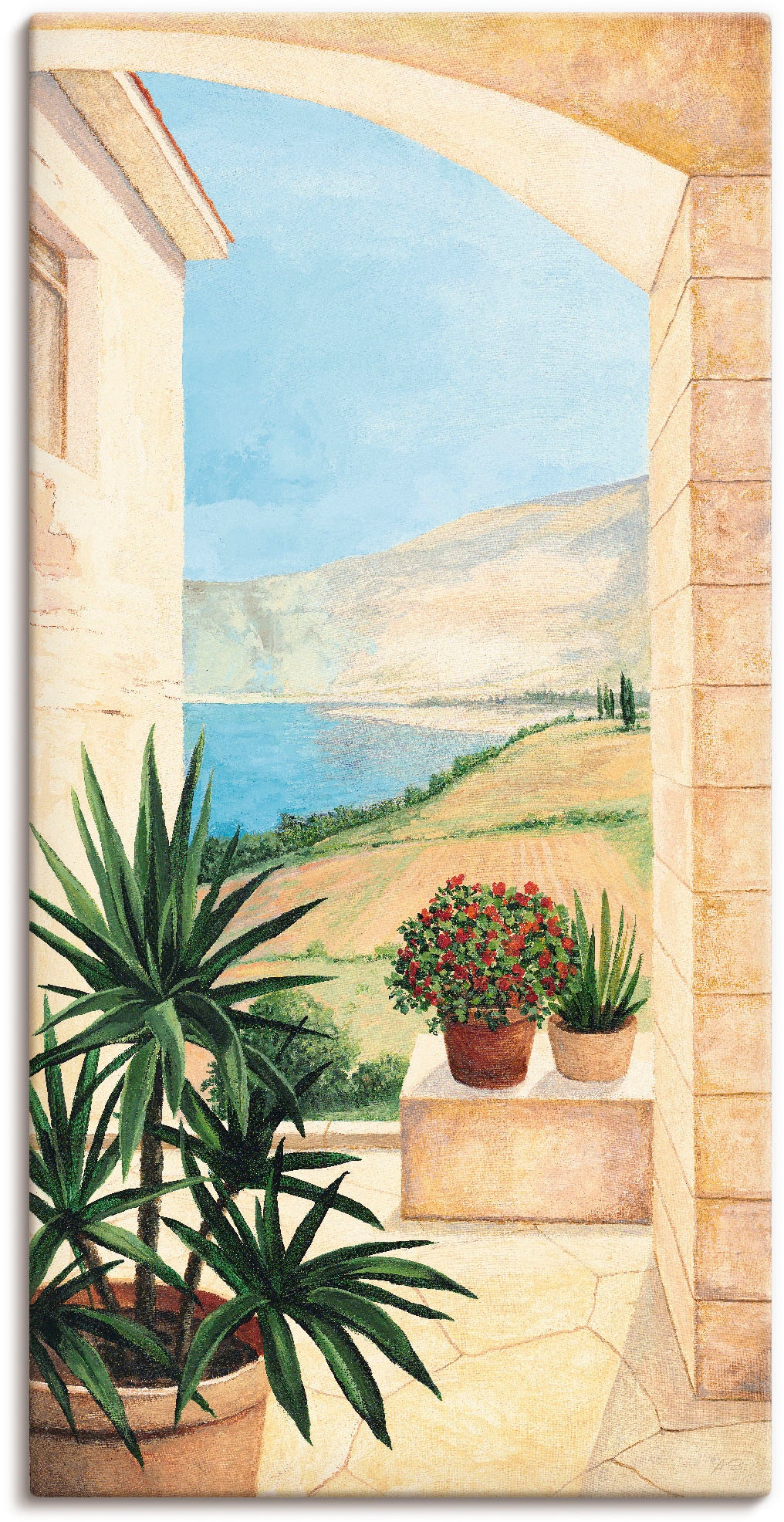 Artland Wandbild »Blick auf Toskanalandschaft«, Fensterblick, (1 St.), als  Alubild, Leinwandbild, Wandaufkleber oder Poster in versch. Größen kaufen |  BAUR