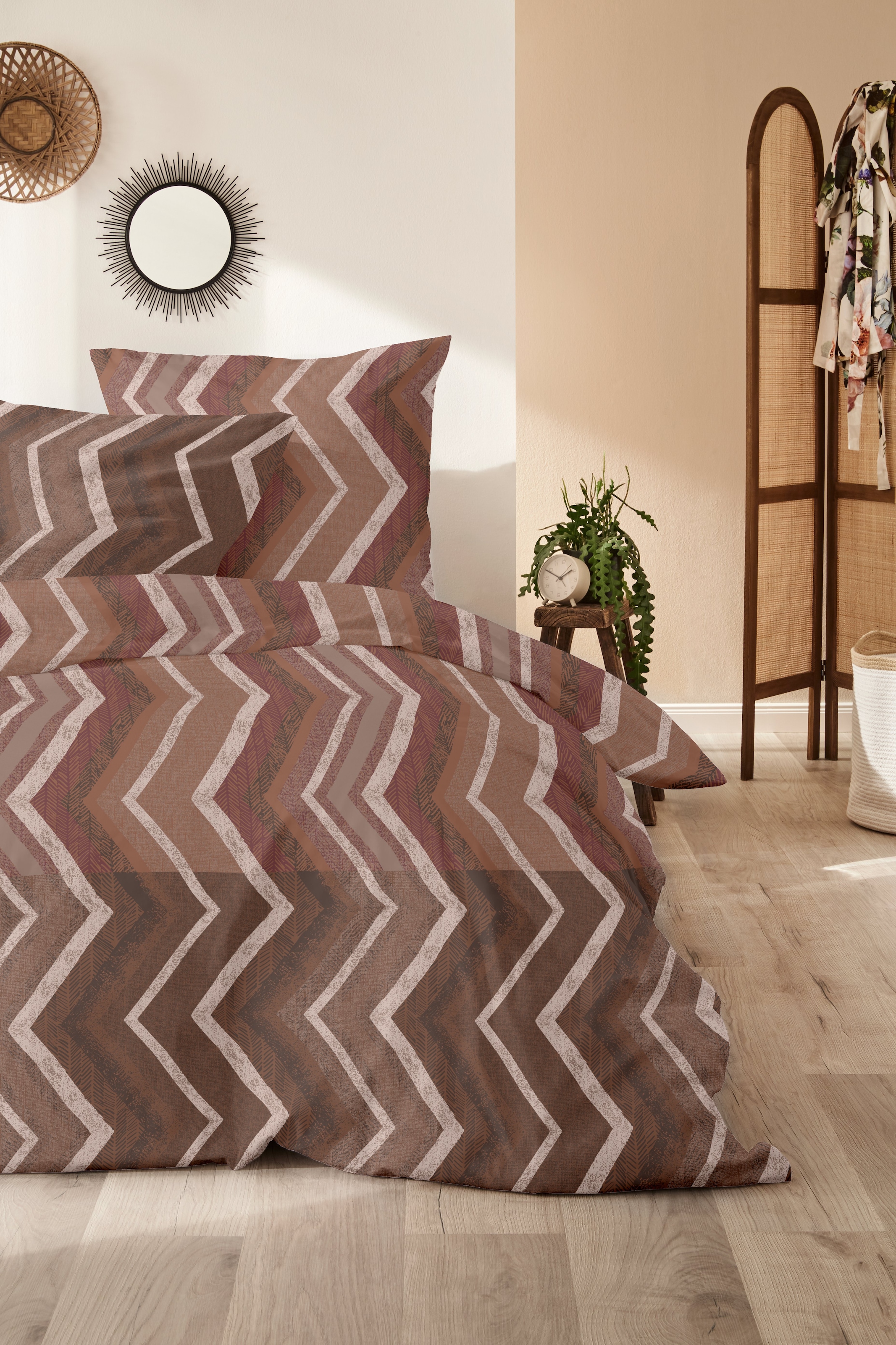 Primera Bettwäsche "Mako-Satin -Bettwäsche Jacquard" 2 Stk. mit klassischem Jacquard-Look