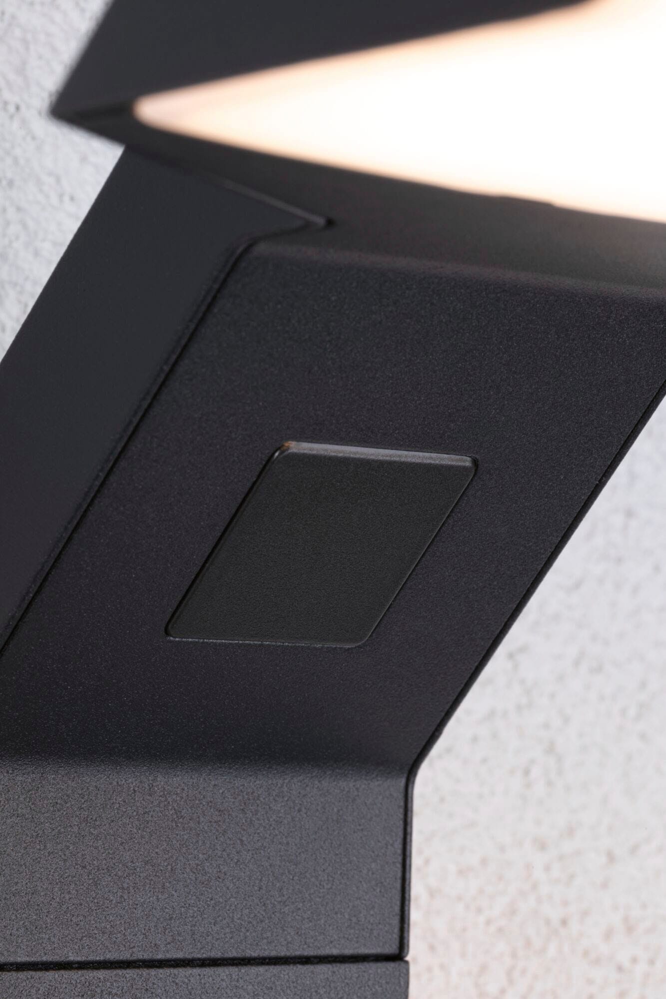 Paulmann LED Außen-Wandleuchte »Zenera 230V anthrazit 2.200 - 3.000 K«, 1 flammig, insektenfreundlich und seewasserresistent