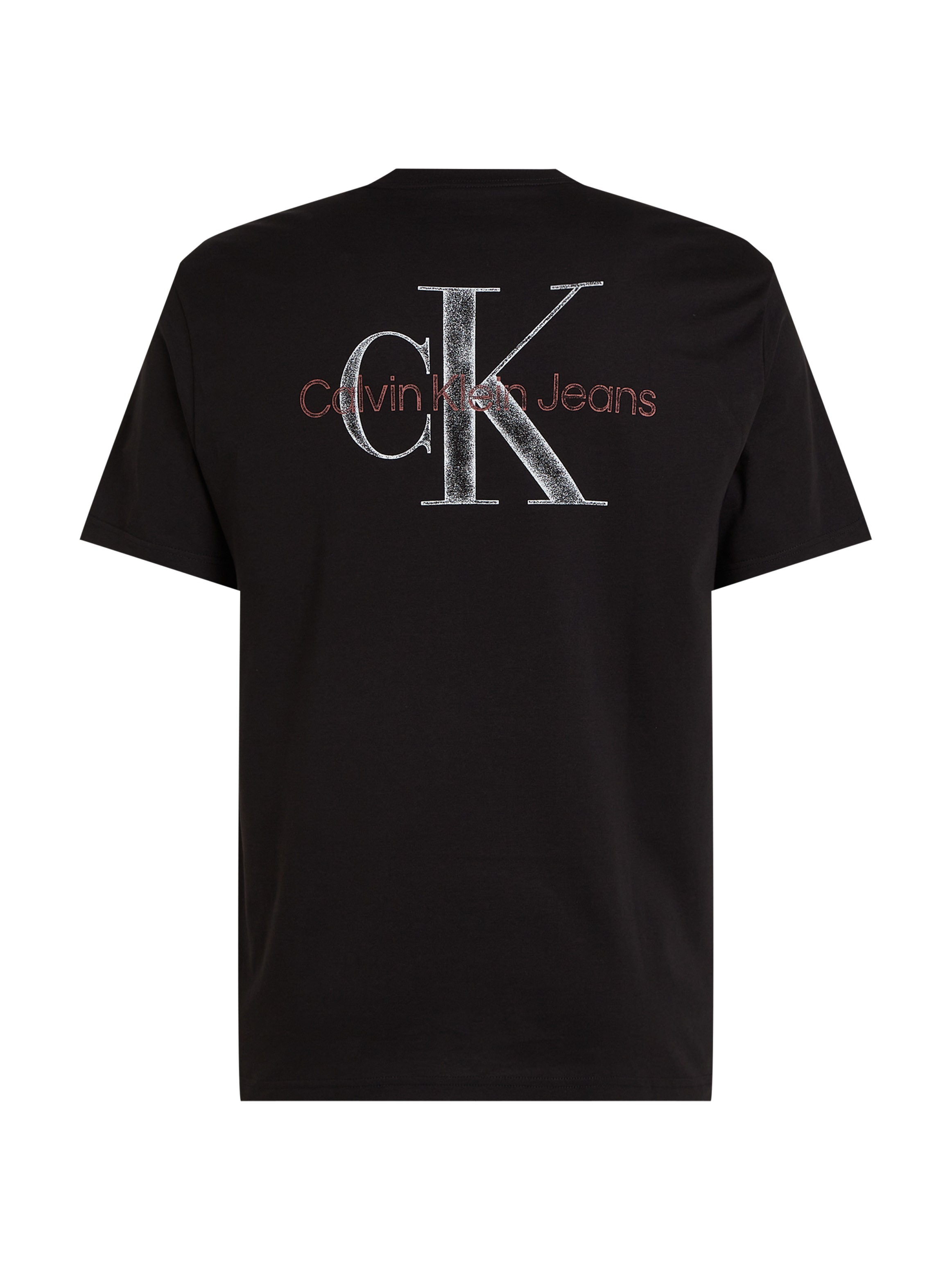 Calvin Klein Jeans Plus T-Shirt »Plus Textured Monologo Tee«, in Großen Größen mit Rückendruck