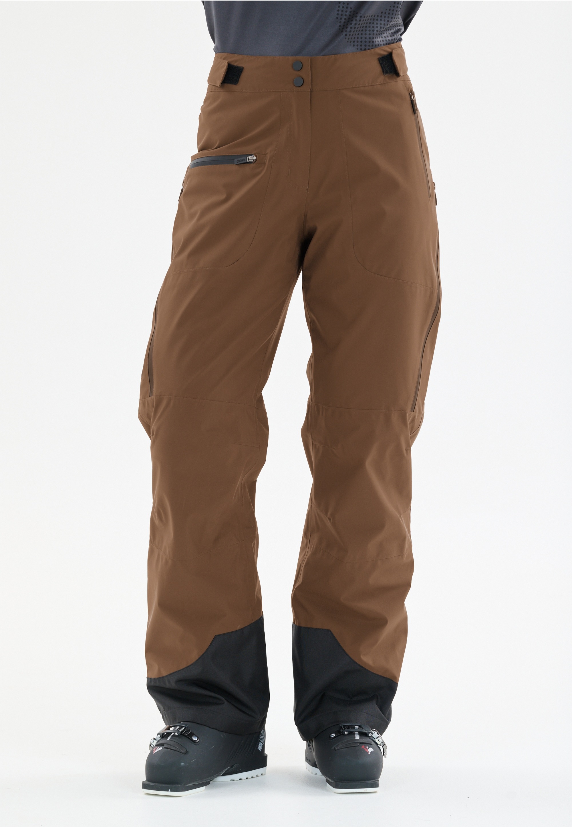 Skihose SLOPE "Zuki", Damen, Gr. XXS, US-Größen, khaki, 100% Polyester, mehrfarbig, lang, Hosen Skihose, mit 15.000 mm Wassersäule