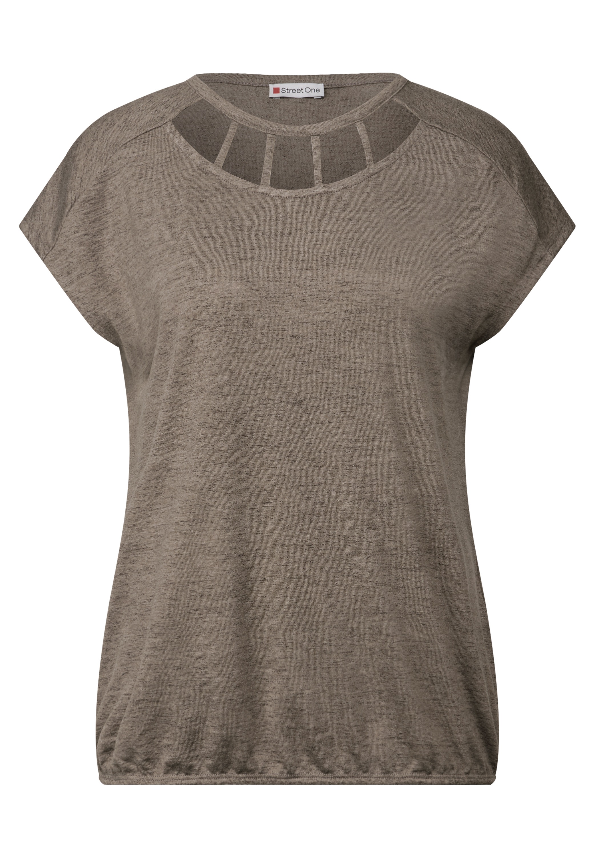 STREET ONE T-Shirt, aus elastischem Materialmix