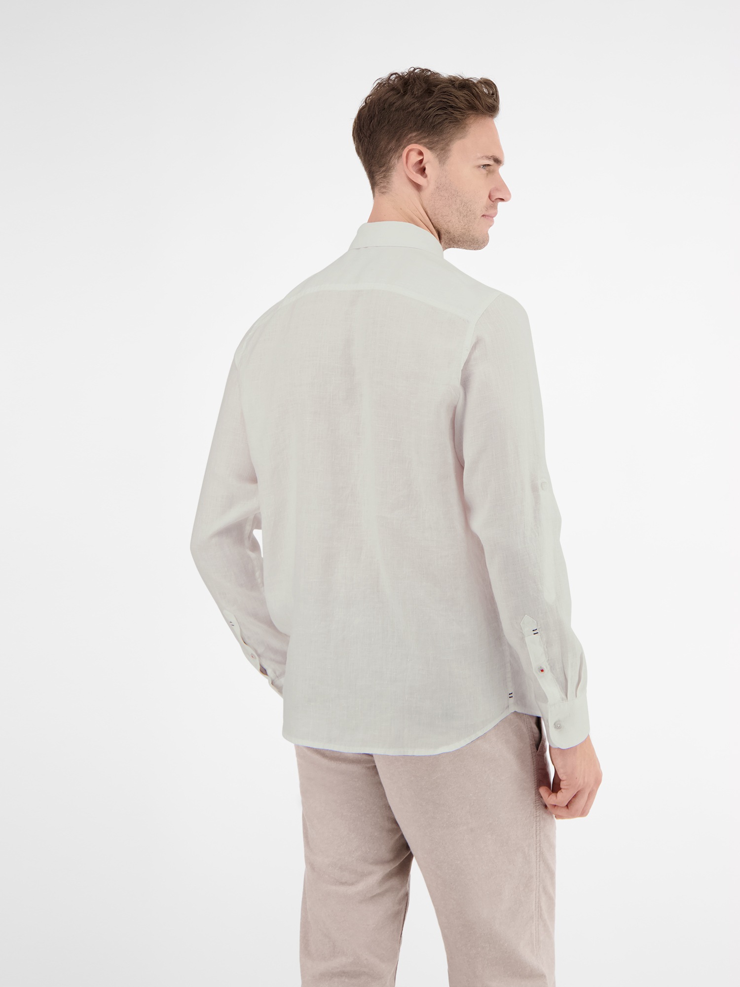 LERROS Langarmhemd "LERROS Herrenhemd in Leinen-Baumwoll-Blend" günstig online kaufen