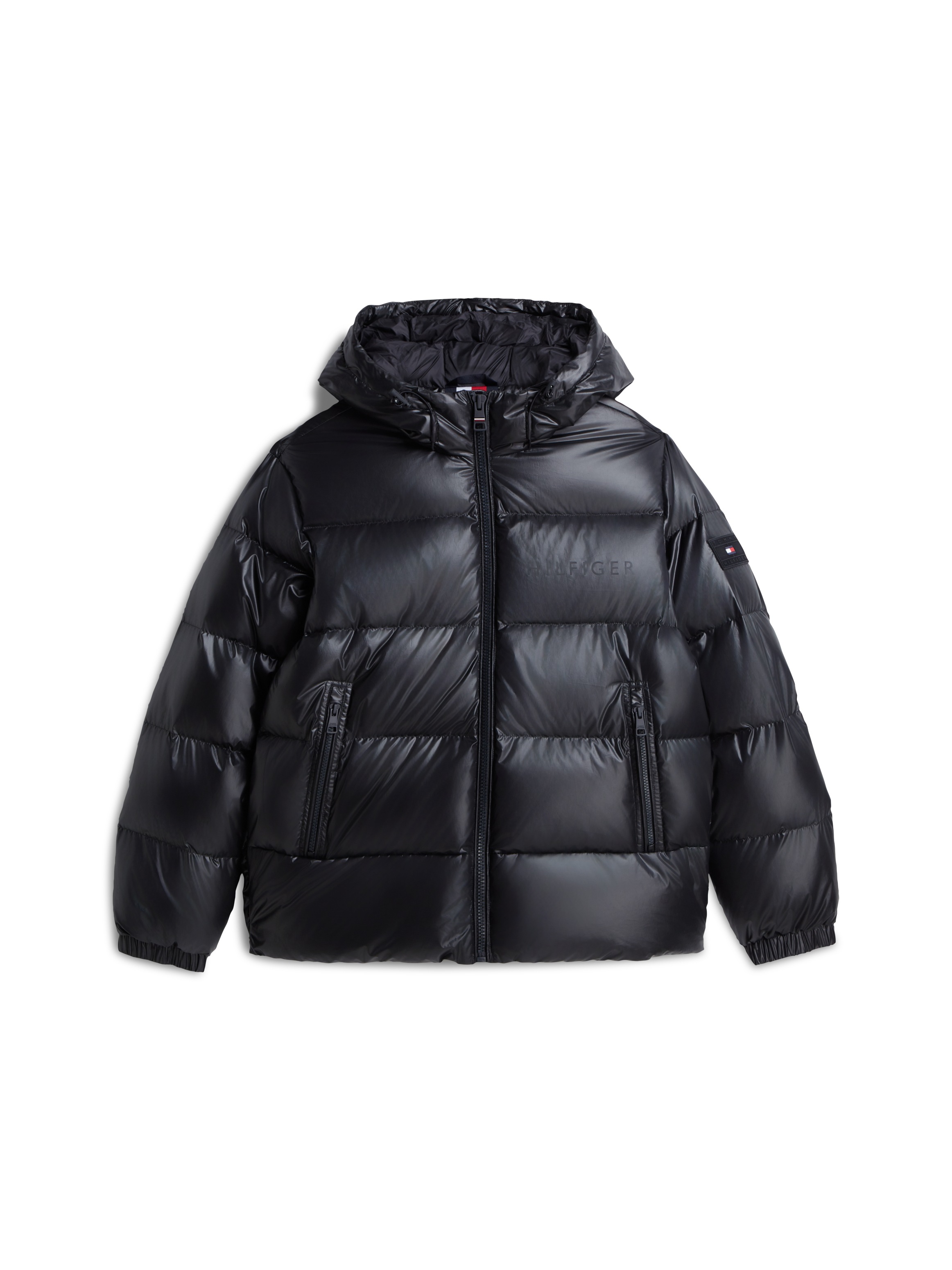Tommy Hilfiger Daunenjacke »SHINY DOWN HOODED PUFFER« mit Kapuze