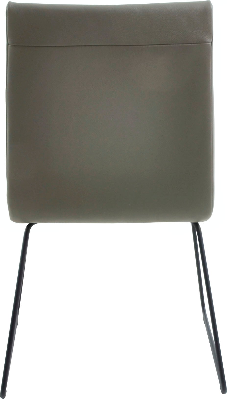 K+W Komfort & Wohnen Esszimmerstuhl »Creso«, Leder Longlife BRONCO, mit Sitzkissen und Rundrohrkufe in Metall schwarz Struktur