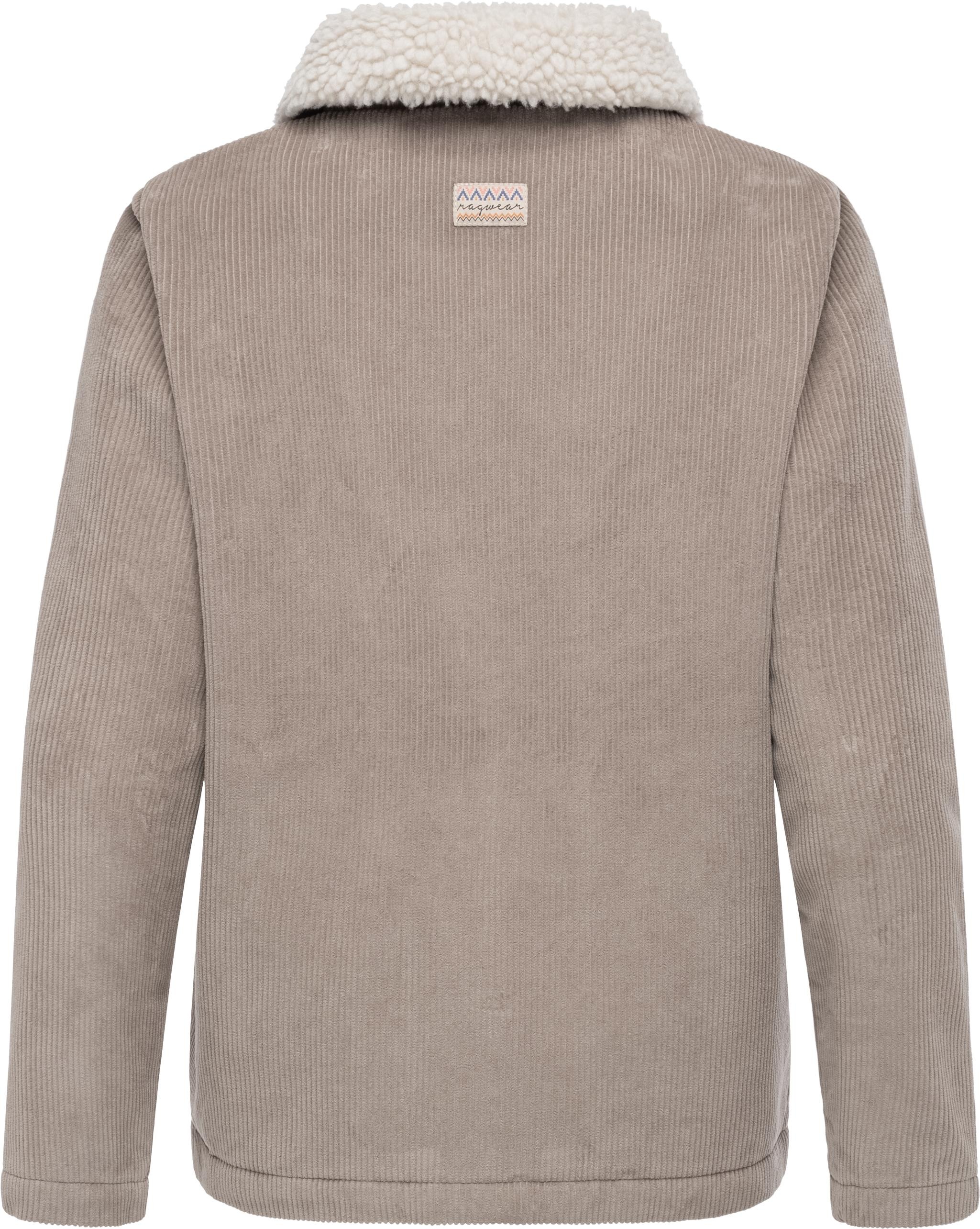 Ragwear Cordjacke »Walinea Corduroy«, ohne Kapuze, Stylische Damen Jacke aus Cord mit Teddyfell-Kragen
