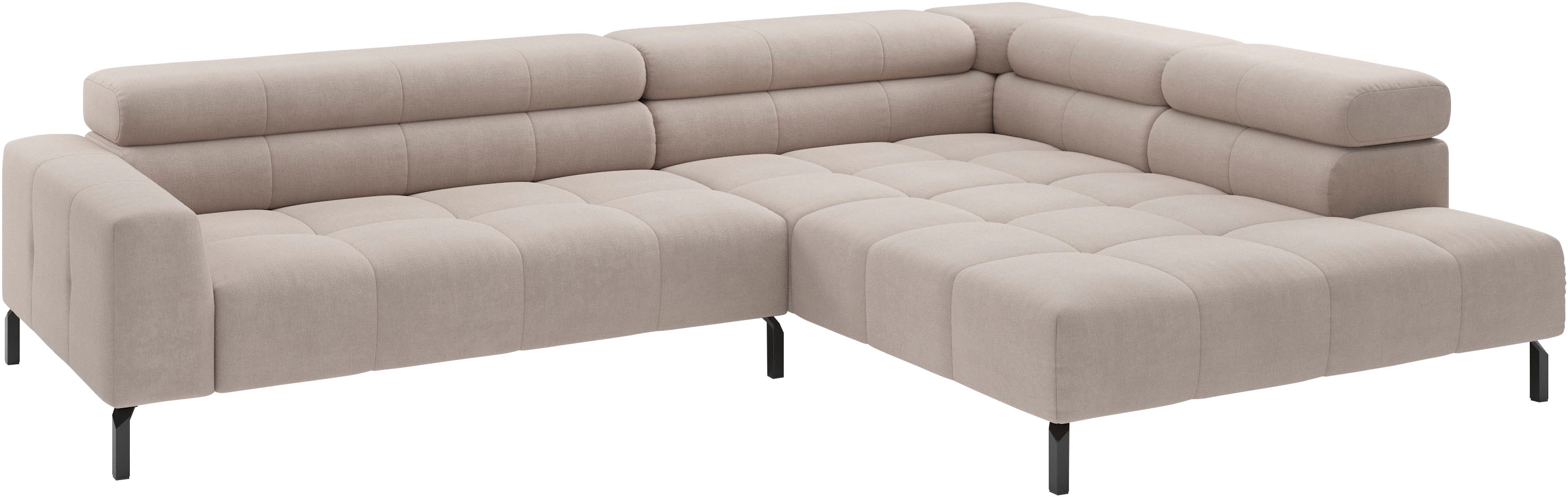Home affaire Ecksofa "Claya, 311 cm breit, L-Form, inkl. Kopfteilverstellung" wahlweise elektrischer Sitzvorzug