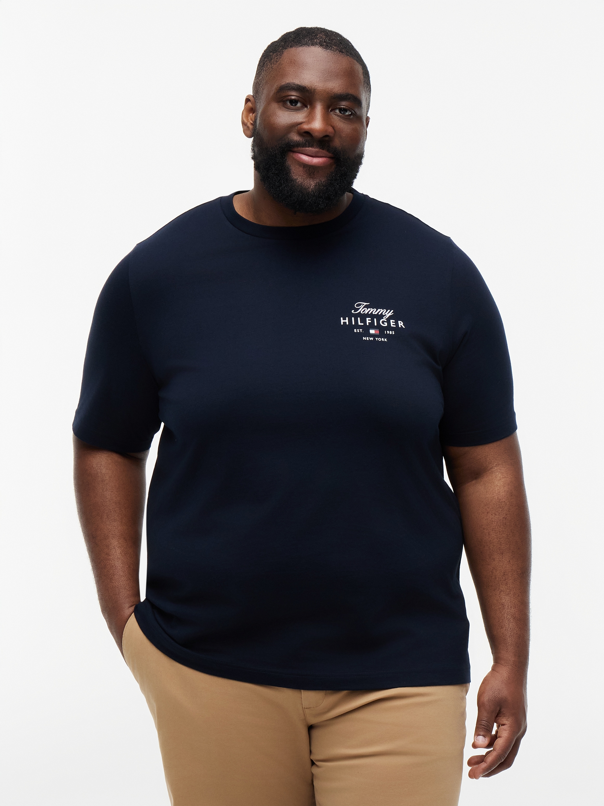 Tommy Hilfiger Big & Tall T-Shirt "Bt-Script Stack" Große Größen, Aus Jersey Mit Logo
