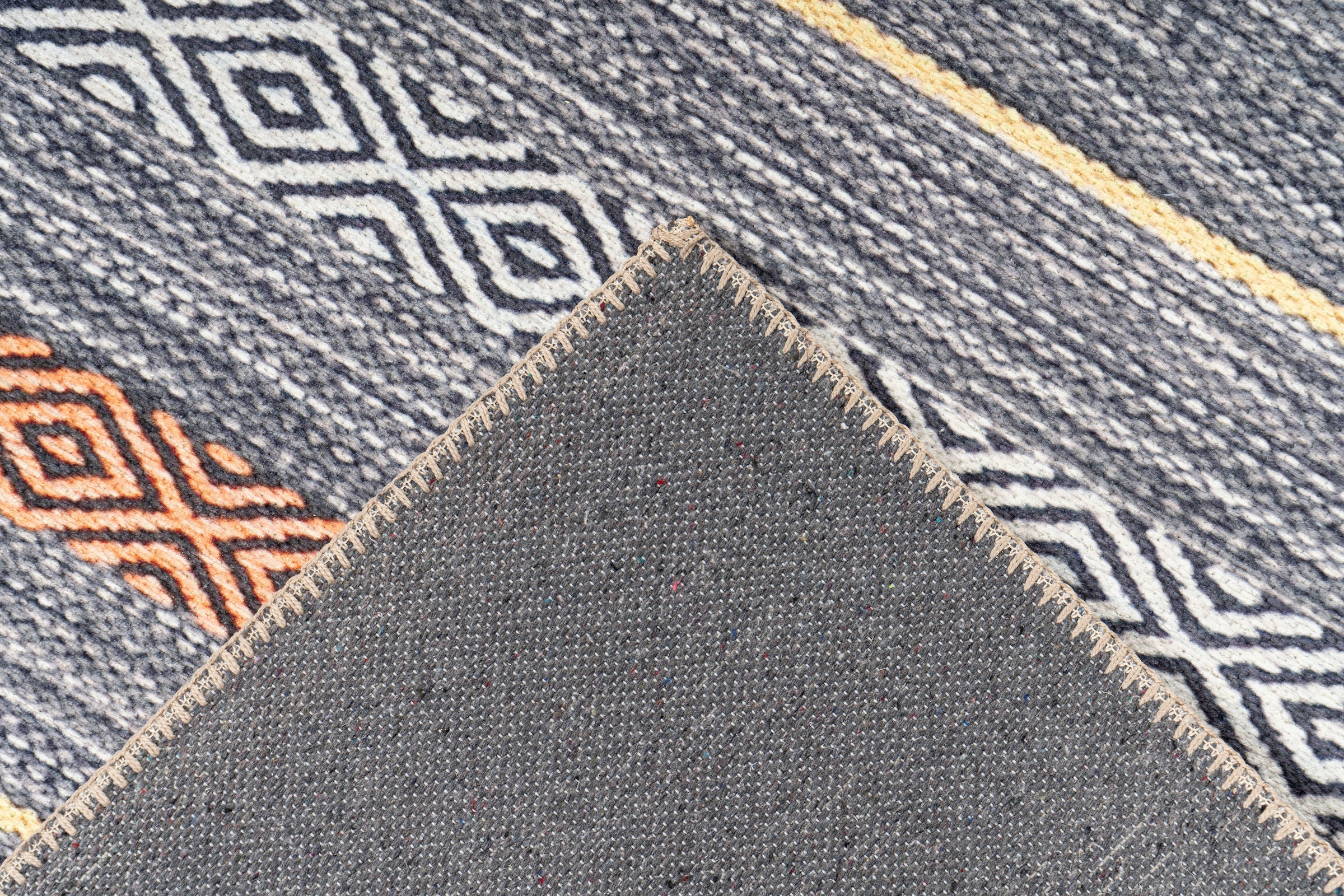 me gusta Teppich »Faye 1125«, rechteckig, 6 mm Höhe, Flachgewebe, gedrucktes Motiv, Wohnzimmer, Esszimmer