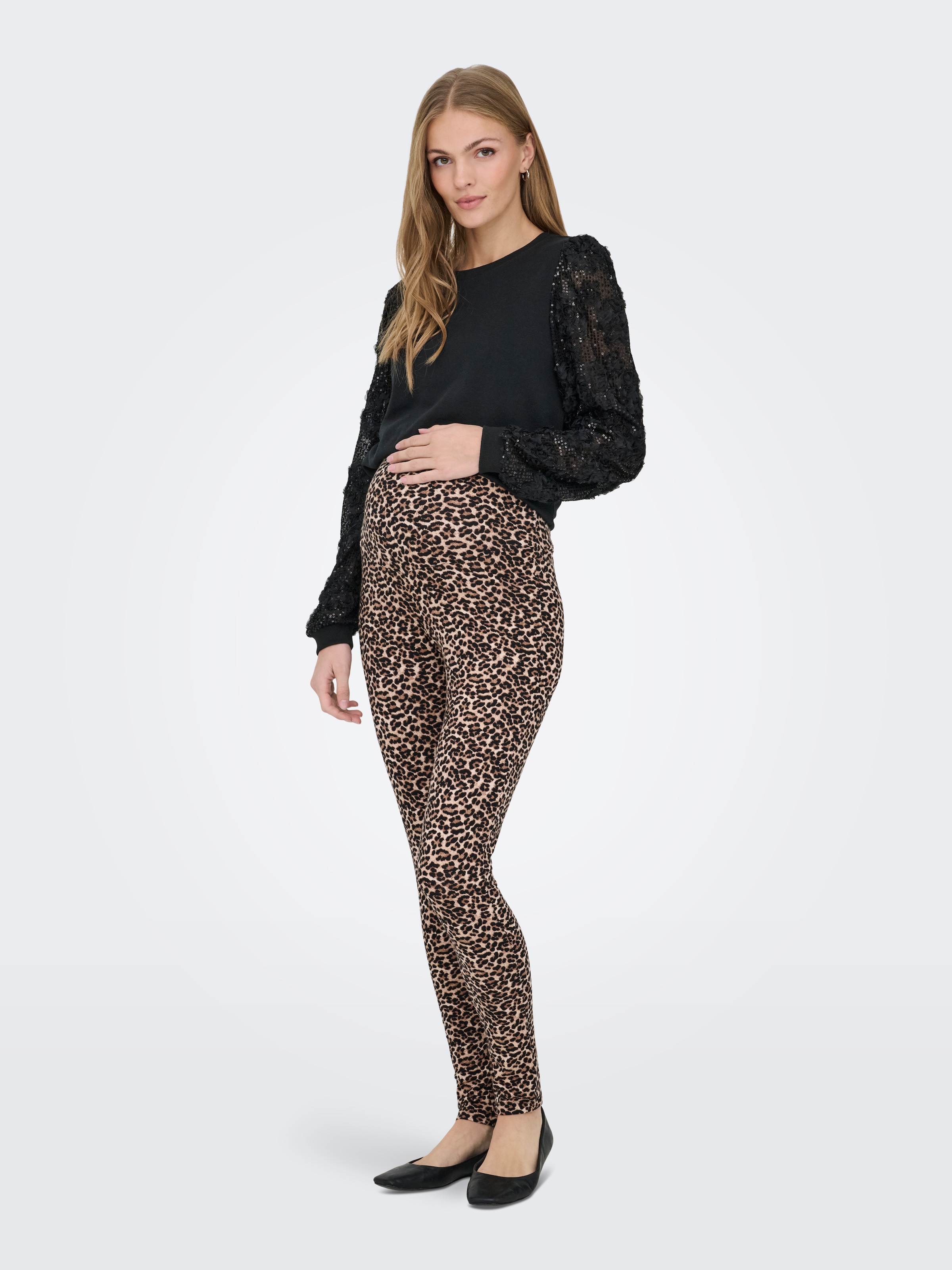 ONLY MATERNITY Umstandsleggings »OLMLOVELY NEW LEGGING 2PCK AOP JRS NOOS«
