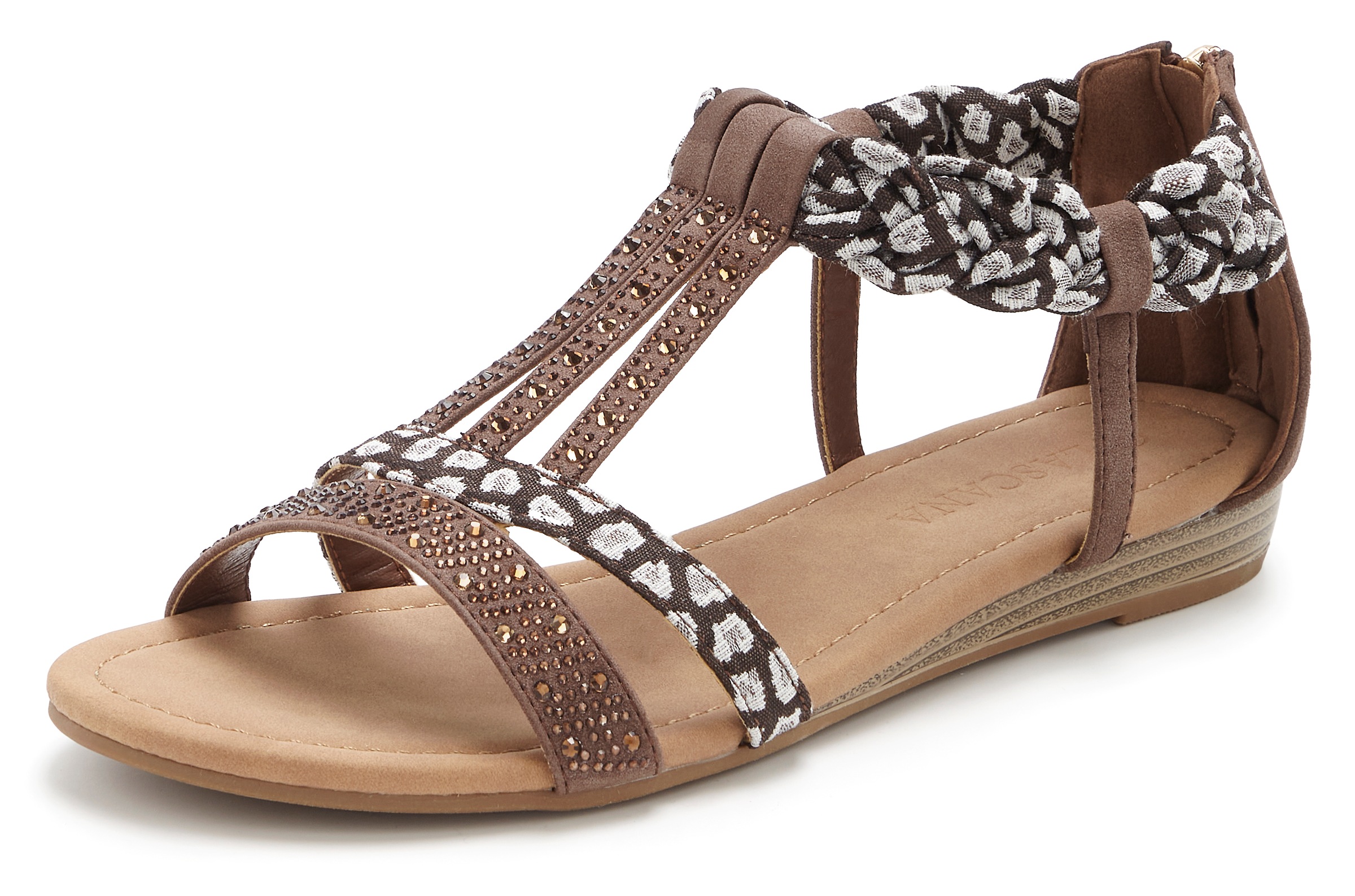 LASCANA Sandale "Sommerschuh, Sandalette, offener Schuh," mit aufwendiger V günstig online kaufen