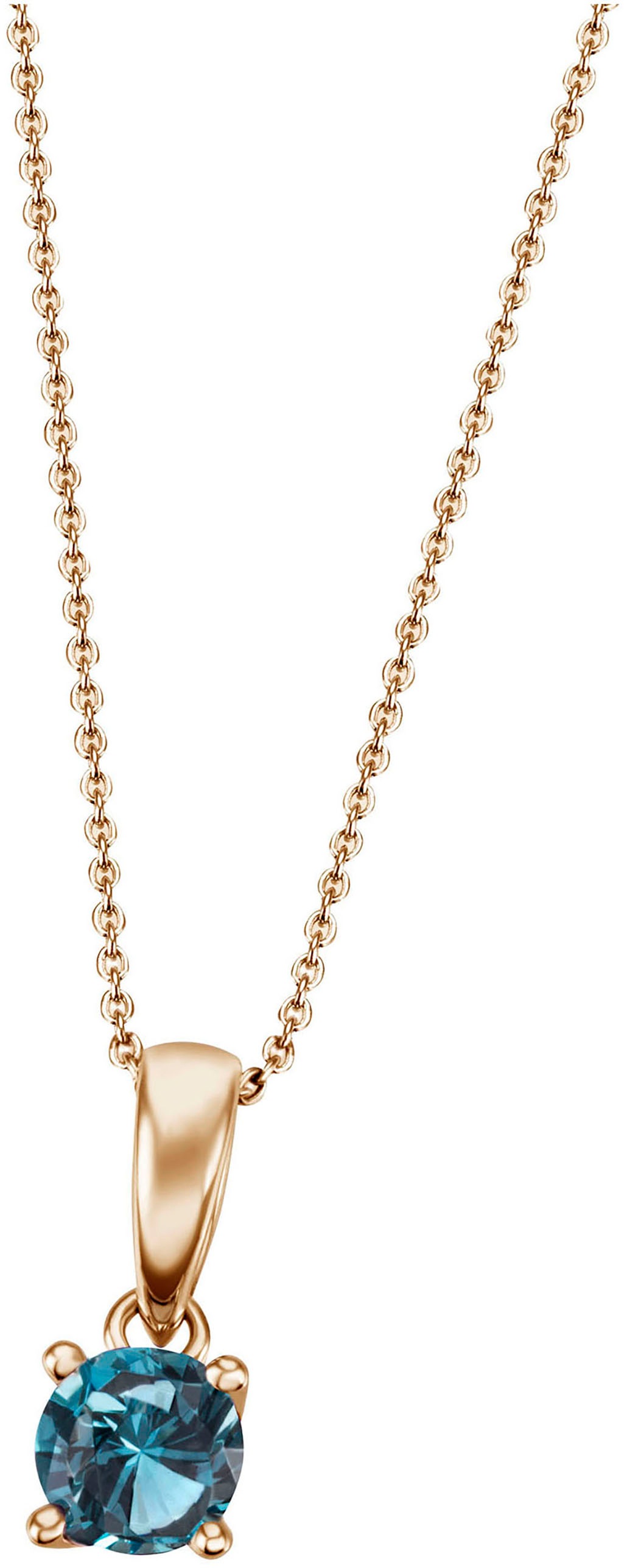 Firetti Kette mit Anhänger »Schmuck Geschenk Gold 375 Gold 585 Halsschmuck Halskette Solitär«, mit unterschiedlichen Edelsteinen