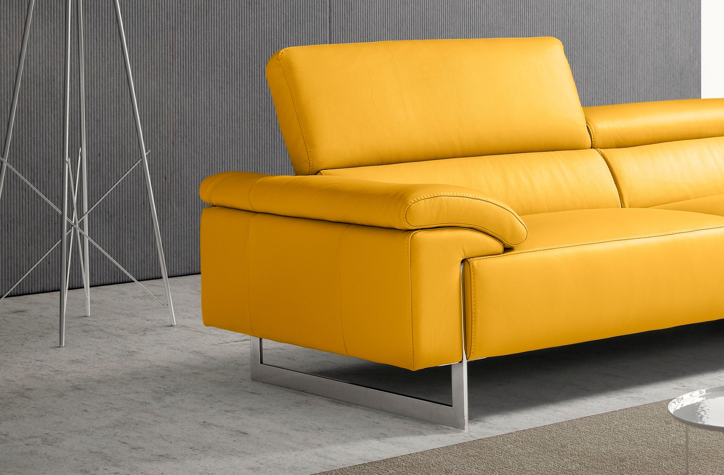 Thumbnail - Egoitaliano Ecksofa "Malika, elegant und bequem, Designsofa, L-Form", mit Ottomane, inkl. Kopfteilverstellung und chromf...
