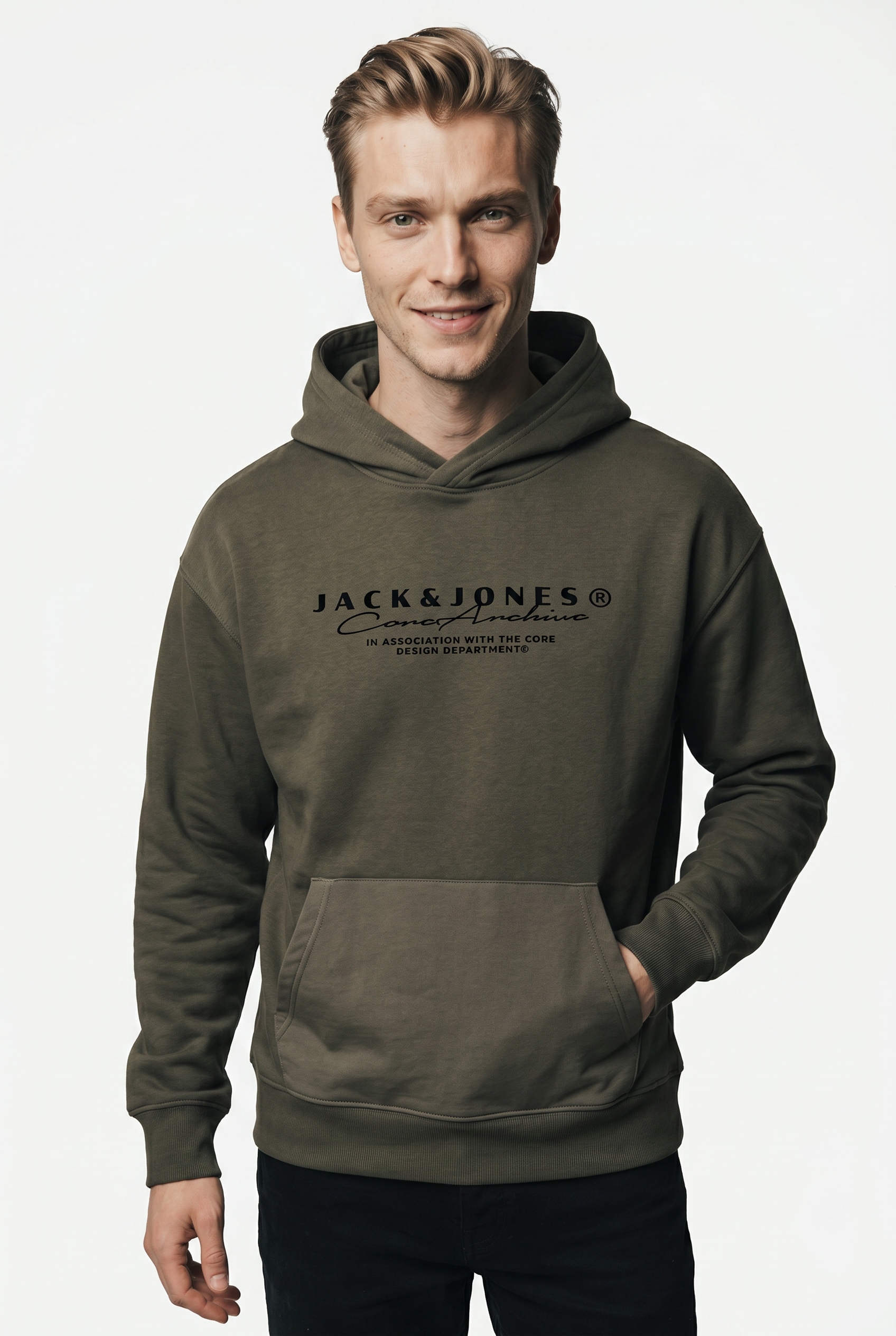 Jack & Jones Kapuzensweatshirt "JCOPOINT BRANDING SWEAT HOOD FST"