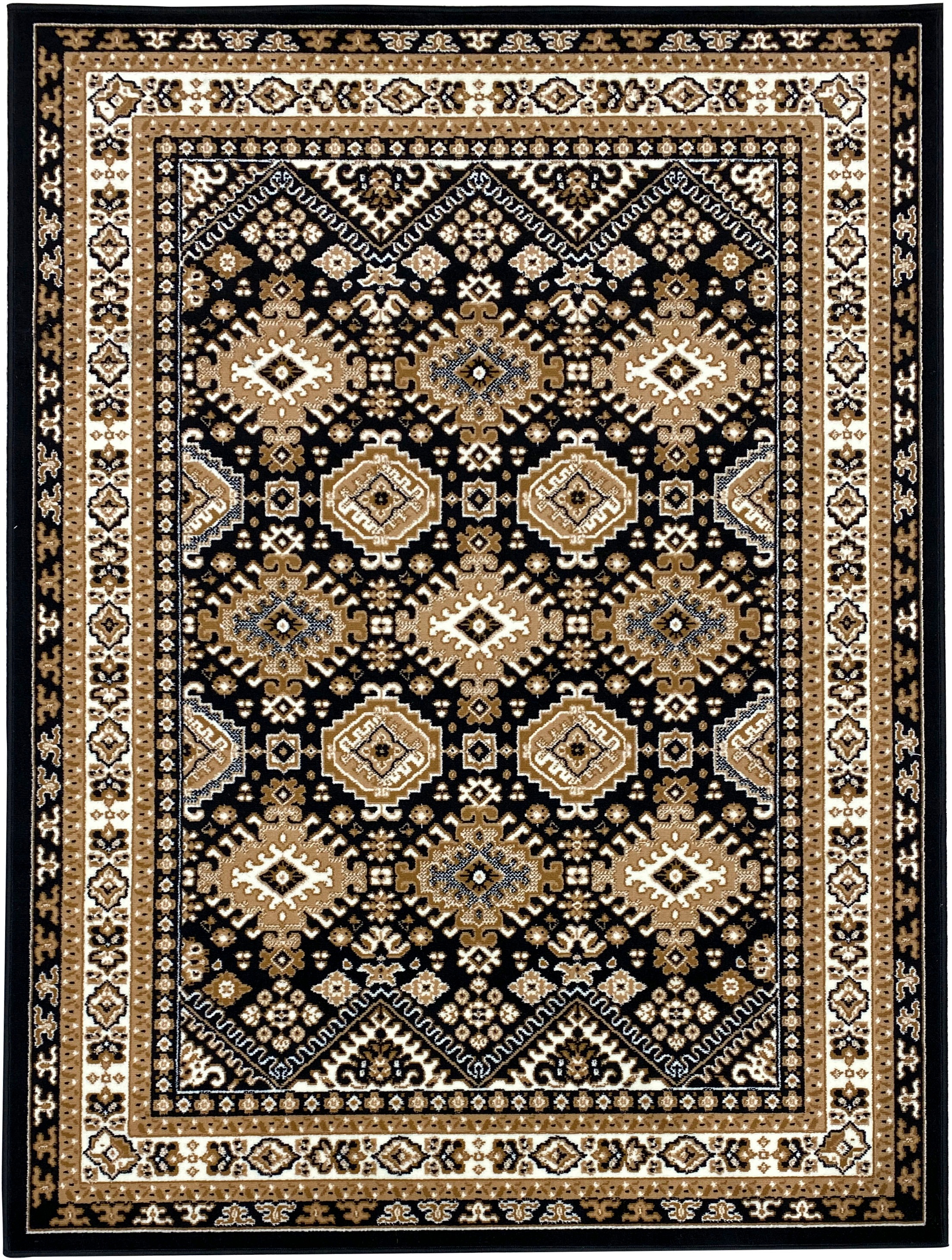 OTTO home Teppich "Diantha" rechteckig 7 mm Höhe Orient-Optik, mit Bordüre, Kurzflor, pflegeleicht, elegant, weich