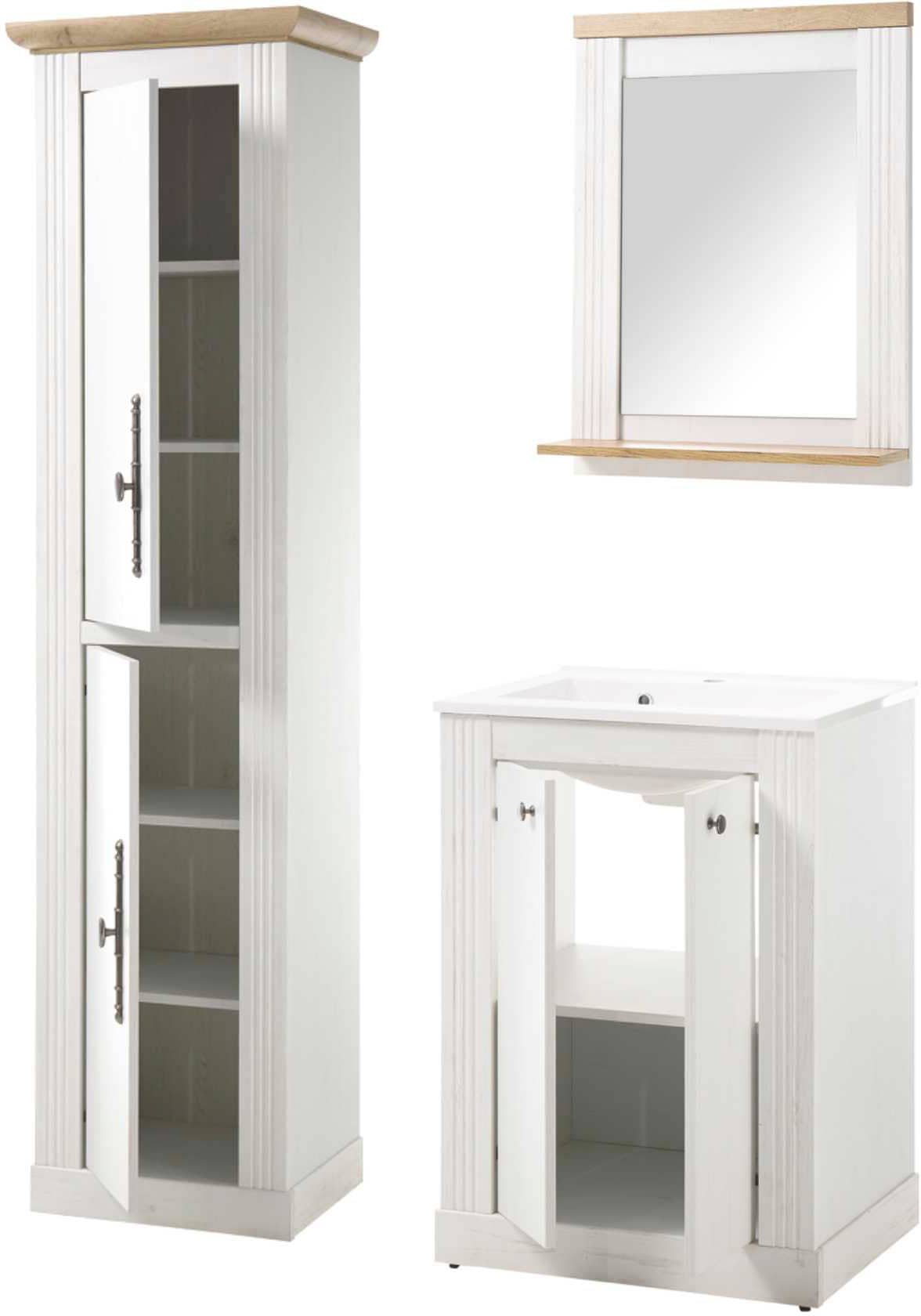 OTTO home Badmöbel-Set "WESTMINSTER, Bad im Landhausstil, 3-teiliges Badezi günstig online kaufen