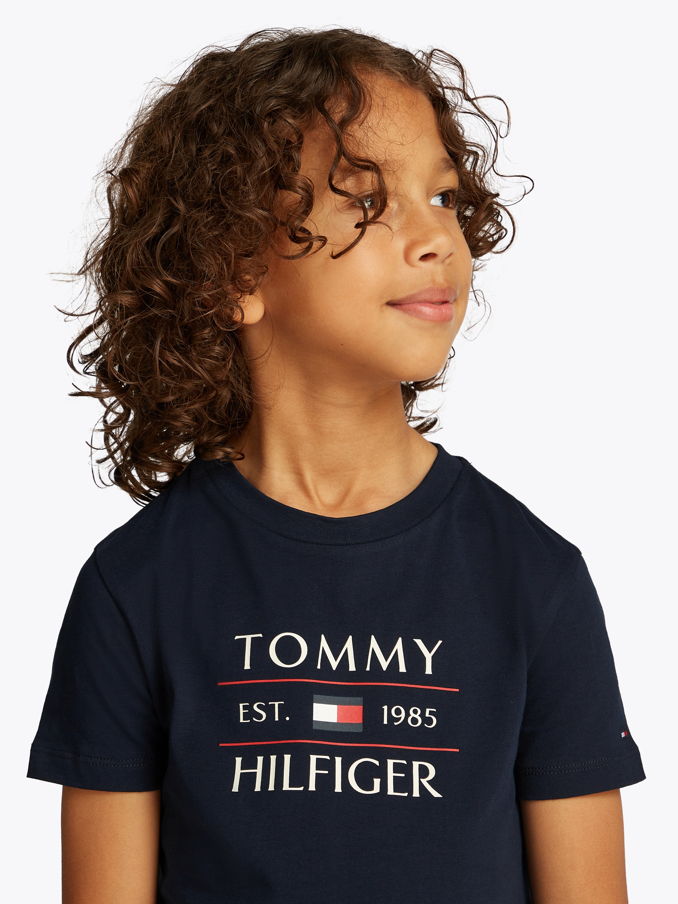 Tommy Hilfiger T-Shirt »TOMMY FLAG HILFIGER REG TEE SS«, mit großem Logo