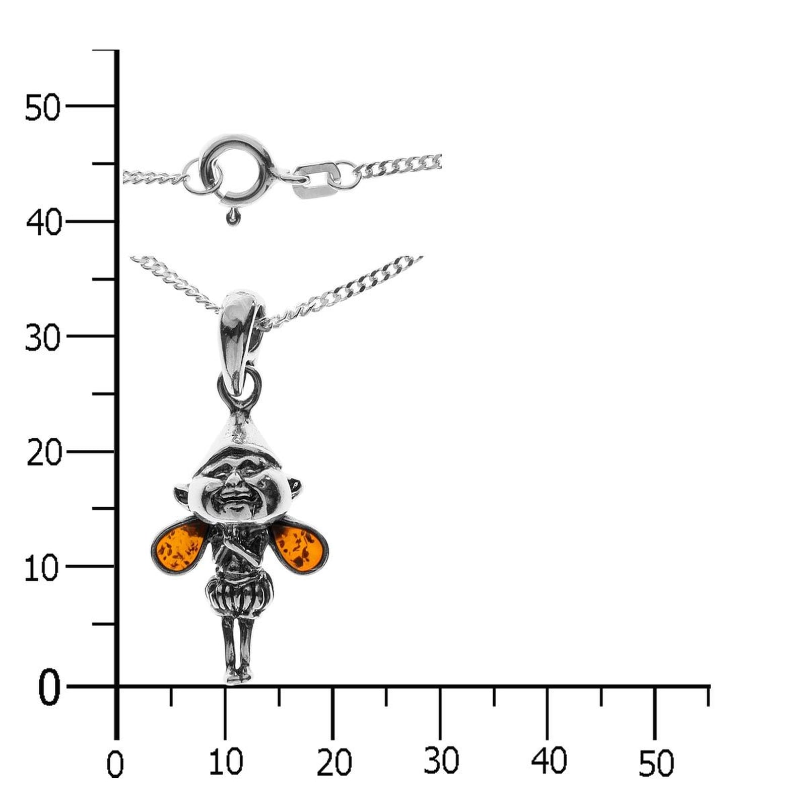OSTSEE-SCHMUCK Kette mit Anhänger »- Kobold - Silber 925/000 - Bernstein«