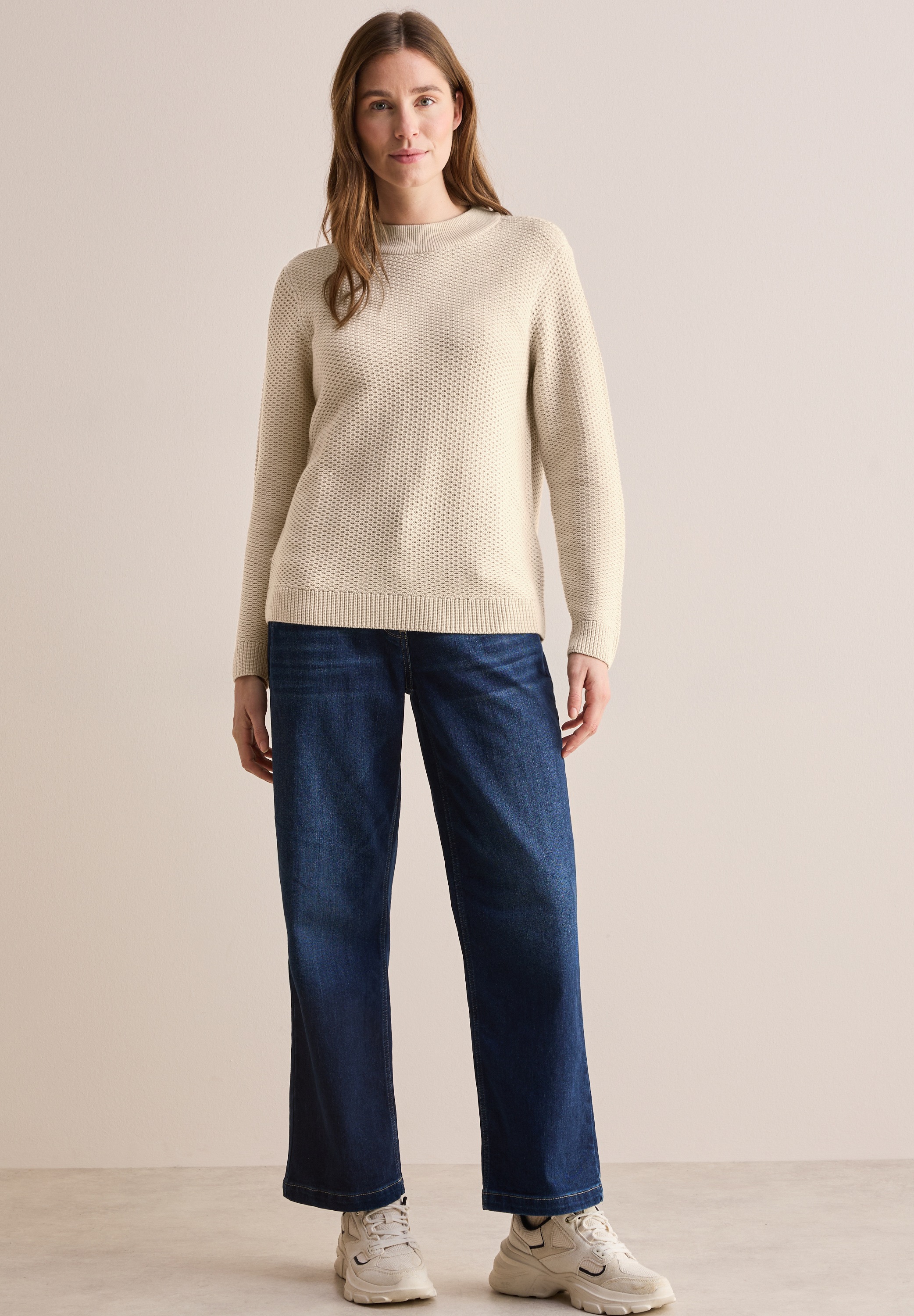 Cecil Strickpullover, bestehend aus einem Materialmix