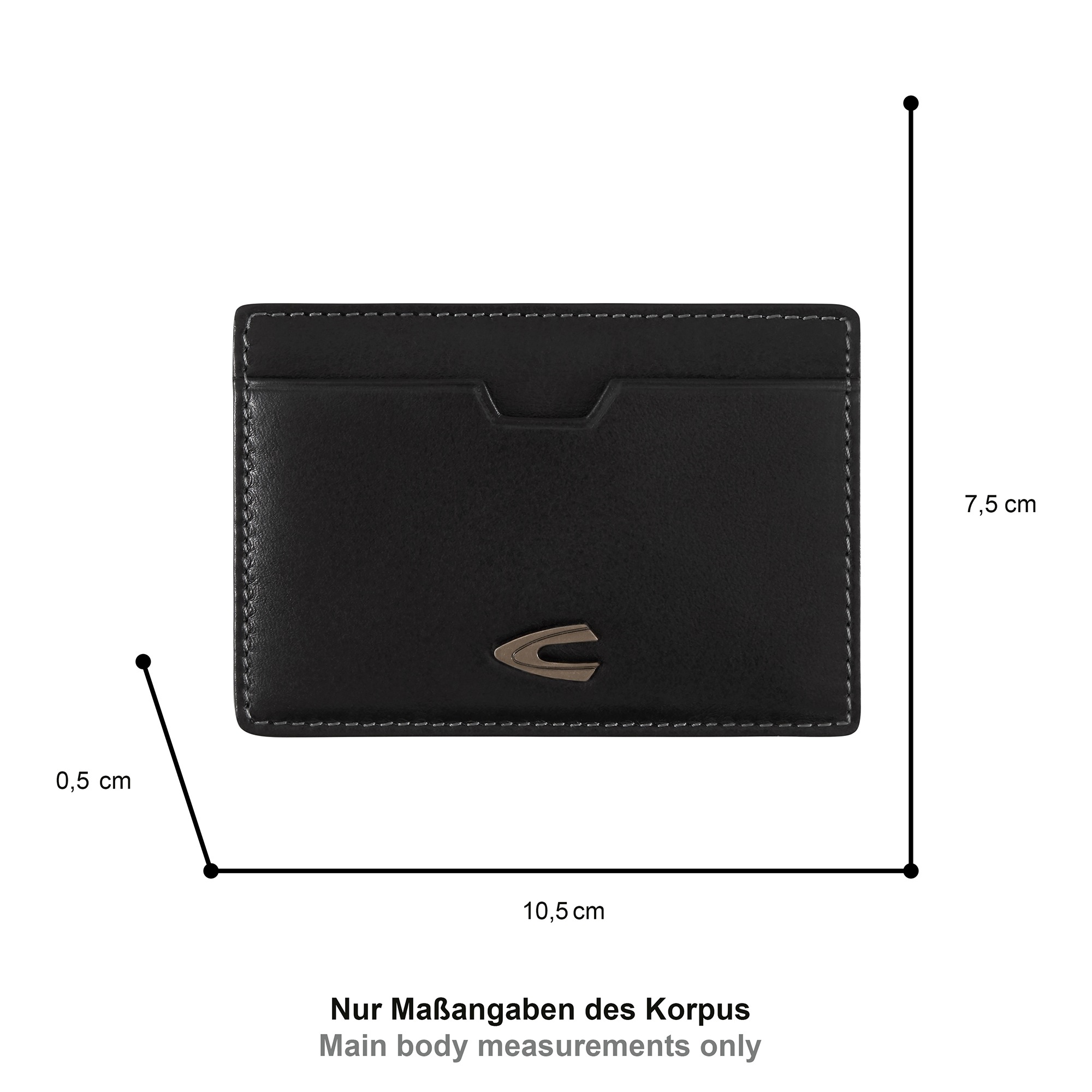 camel active Kartenetui "Vegas" aus hochwertigem Rindsleder mit Metalllogo günstig online kaufen