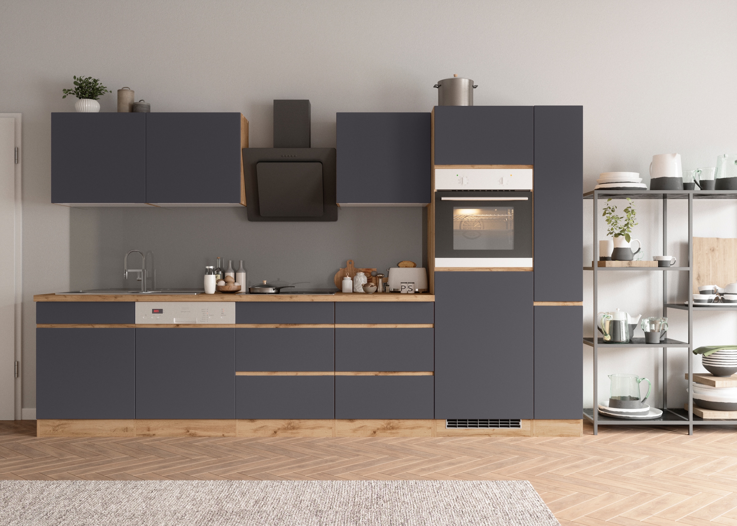 KOCHSTATION Küchenzeile »KS-Riesa«, Stellbreite 330 cm, ohne E-Geräte
