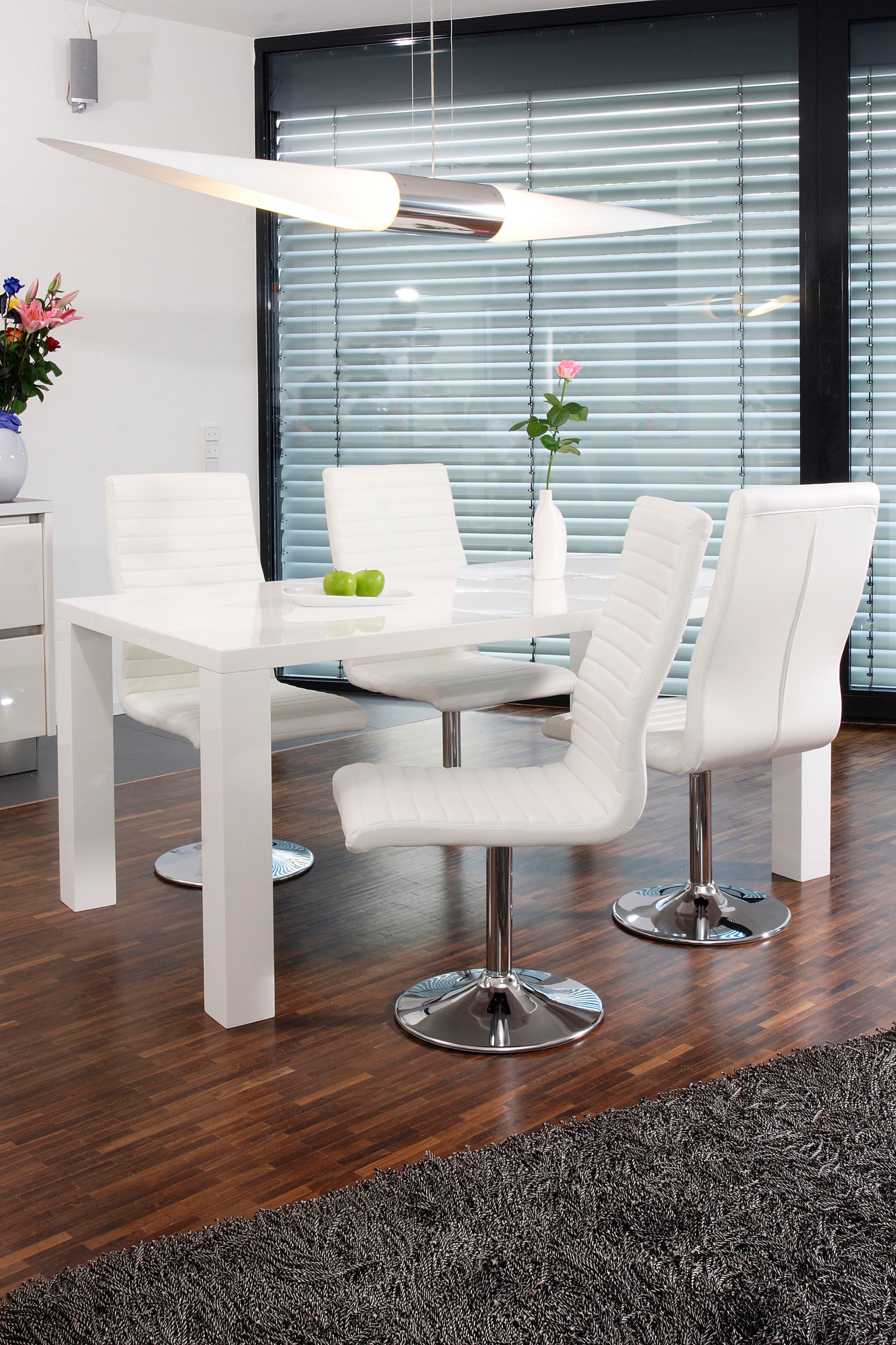 SalesFever Essgruppe, (Set, 5 tlg.), bestehend aus 4 Drehstühlen und einem 180 cm breitem Tisch