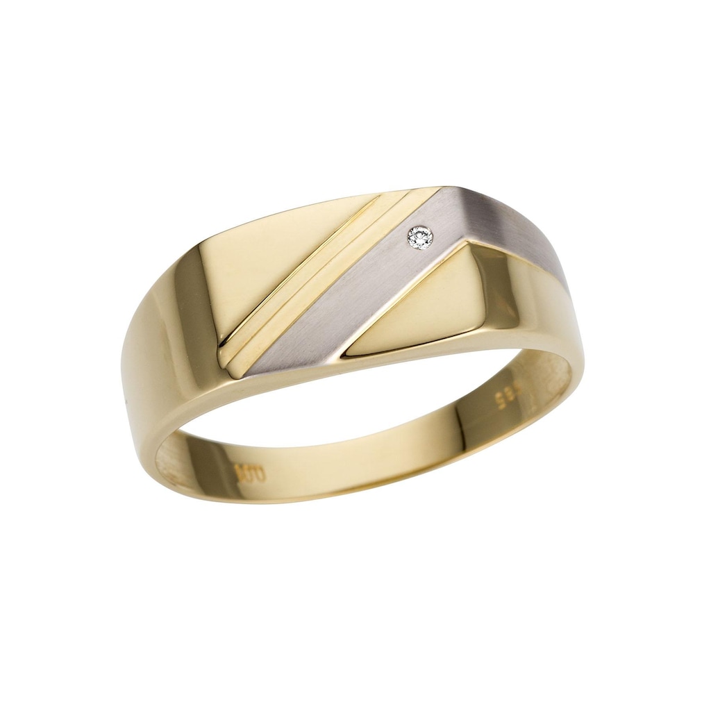 Firetti Goldring »Schmuck Geschenk Gold 333 Herrenring Goldring«, mit Brillant