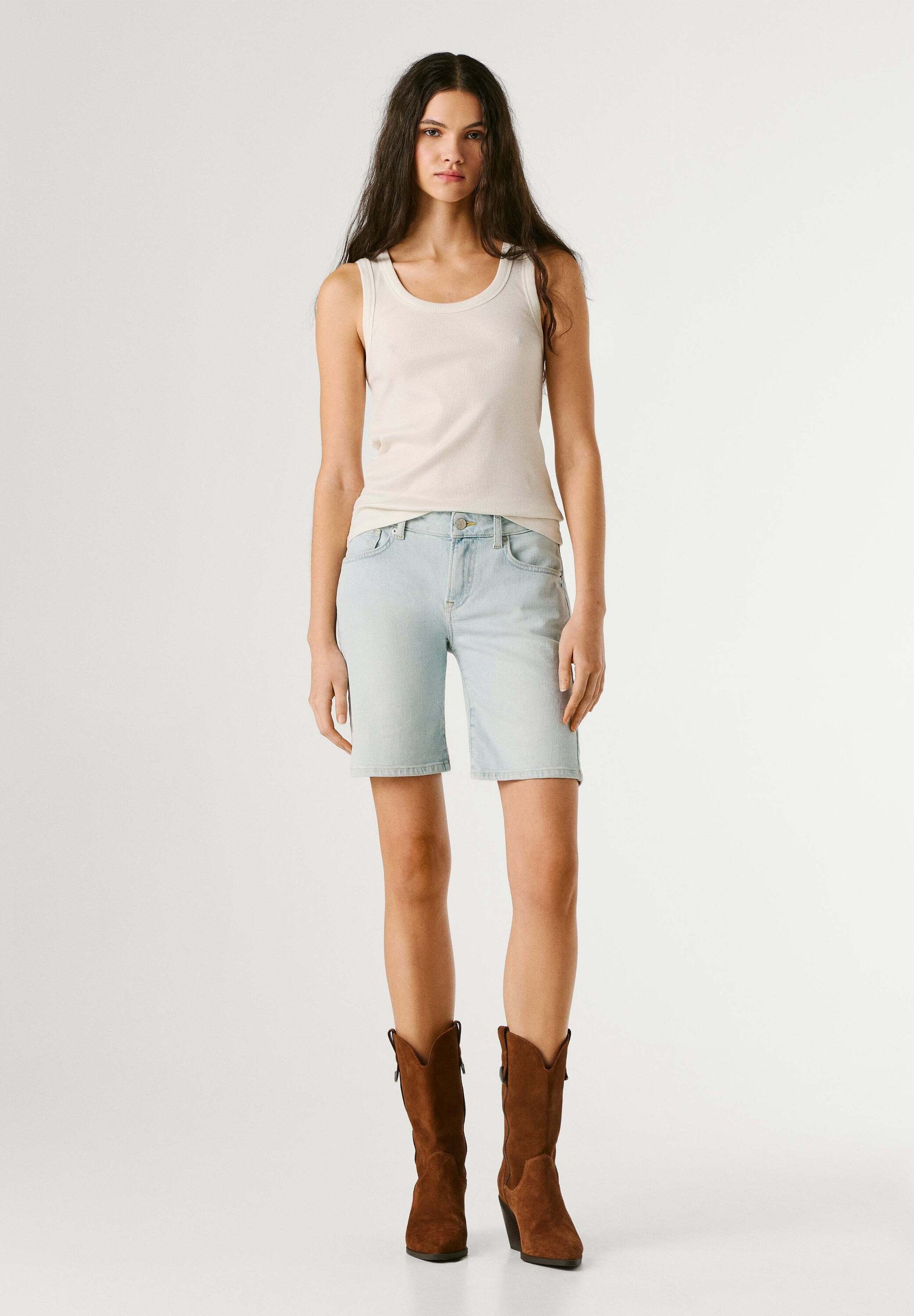 Pepe Jeans Shorts »denim shorts FITTED SHORT MW POPPY«