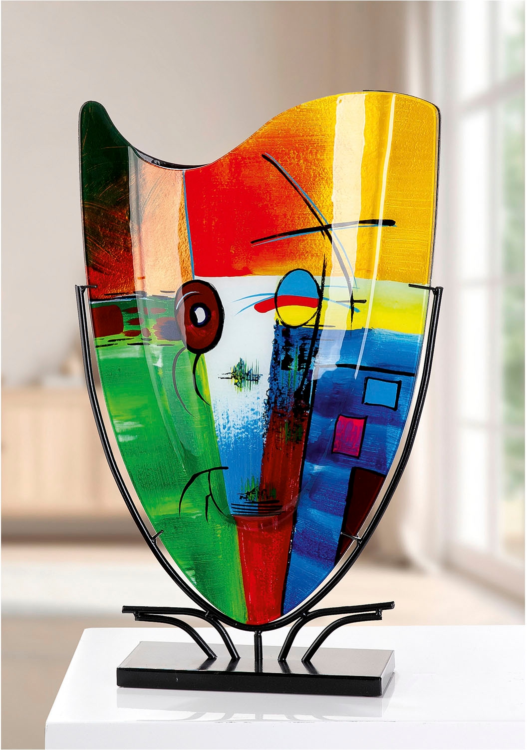 GILDE Dekovase »Bodenvase rechteckig Milano mehrfarbig H. 57 cm«