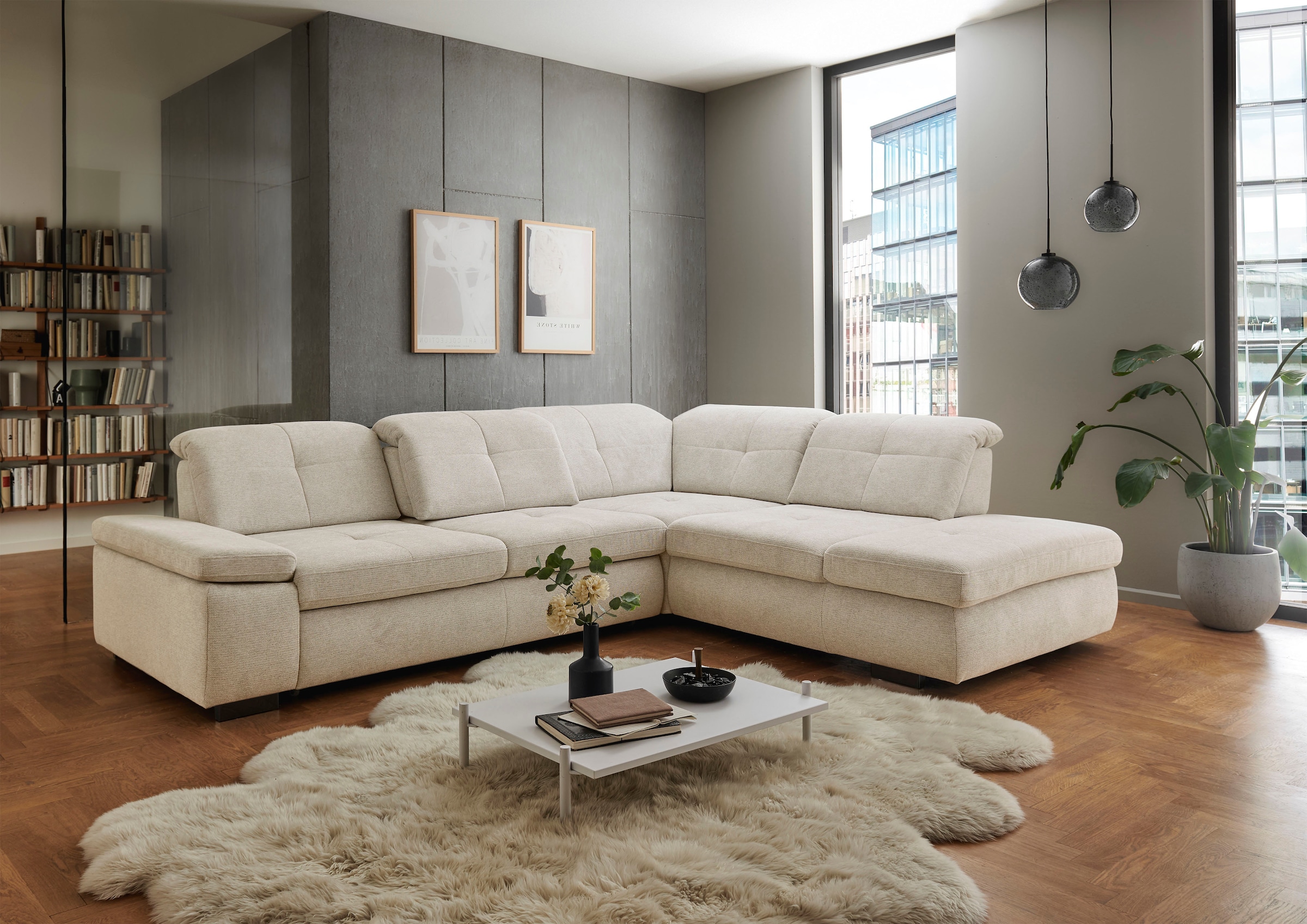 Die PlanBar Ecksofa »MP-IN16012 L-Form Kaltschaum-Polsterung«, inkl. Sitztiefenverstellung, optional mit Funktionen