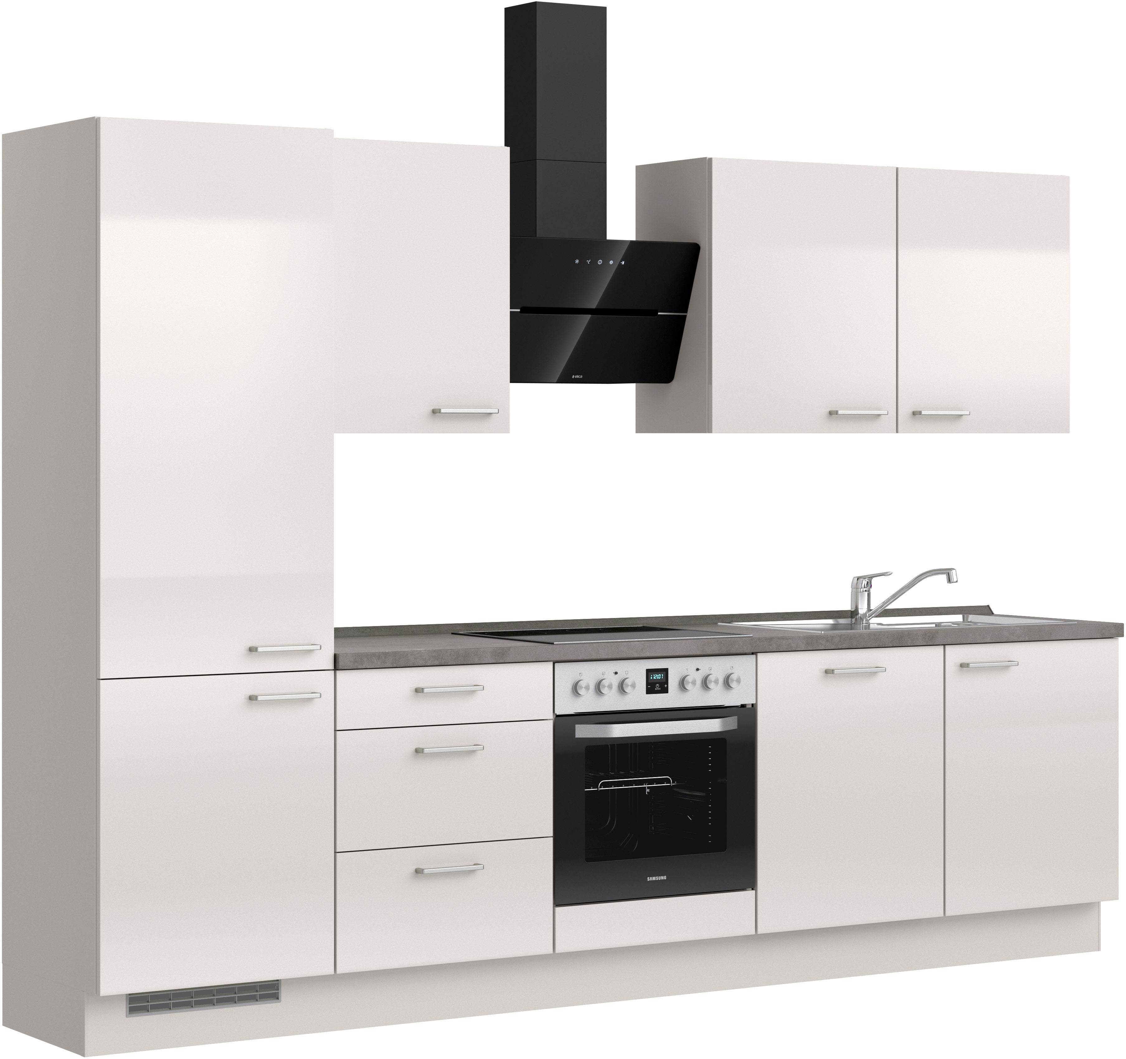 Thumbnail - nobilia Küchenzeile ""Flash II"" vormontiert, Ausrichtung wählbar, Breite 300 cm, wahlw. mit E-Geräten