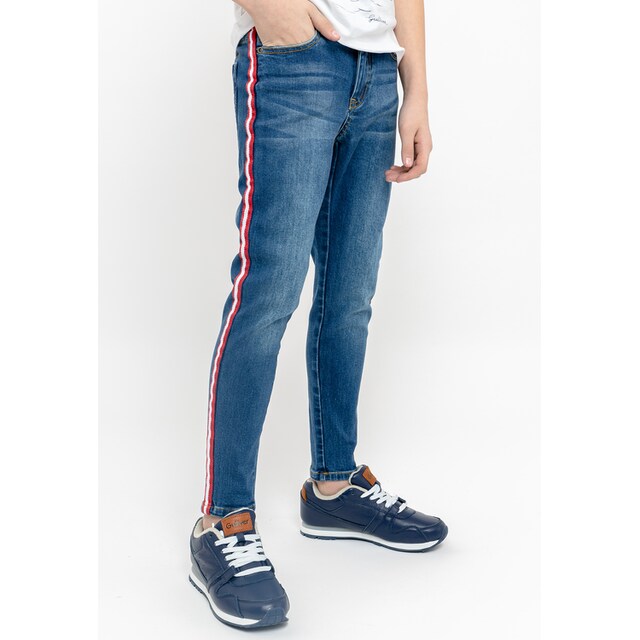 Gulliver Bequeme Jeans »Casual Denim Hose«, mit kontrast Seitenstreifen  online kaufen | BAUR