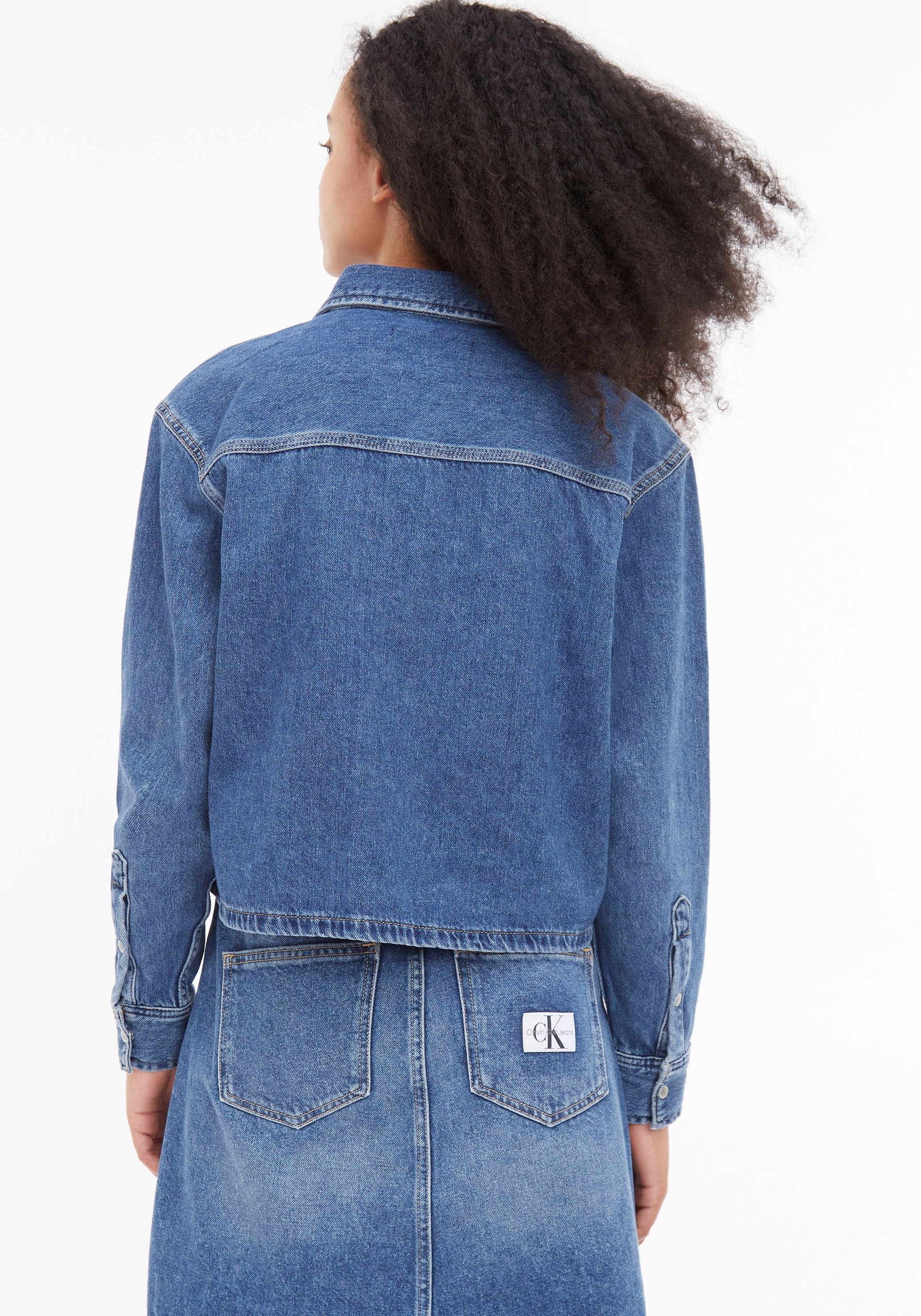 Calvin Klein Jeans Jeansbluse, mit | kaufen Hemdblusenkragen für BAUR