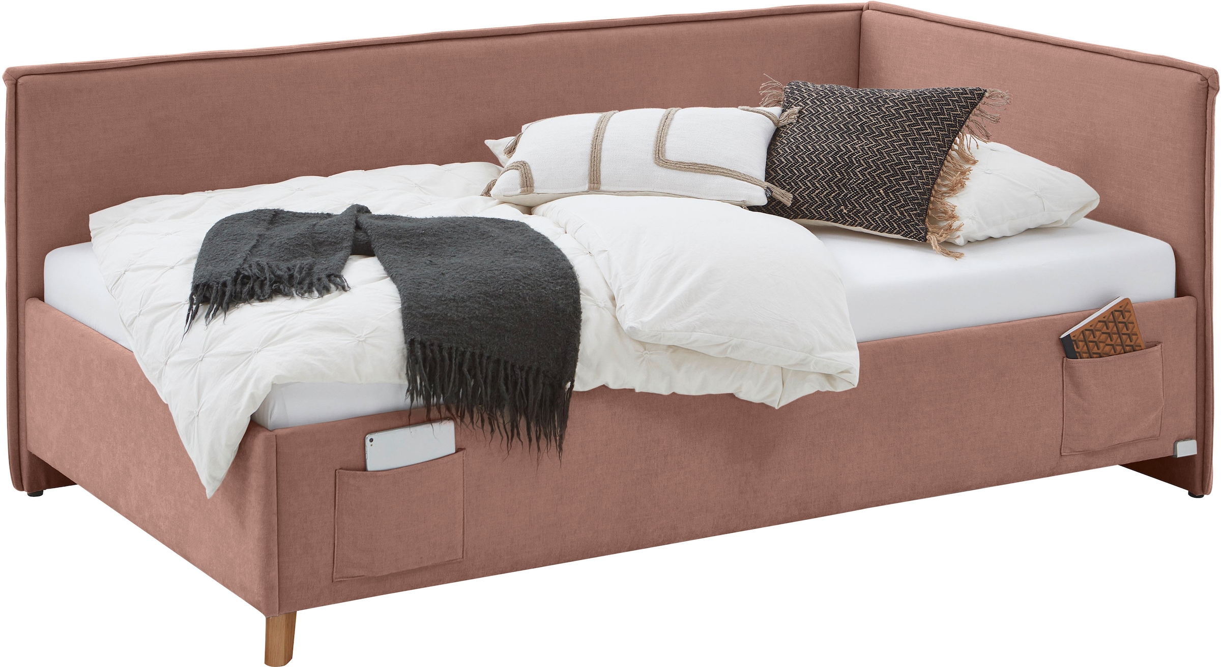 meise.möbel Kinderbett "FUN II" Polsterbett wahlweise mit Bettkasten, Jugendbett inkl. USB-Anschluss