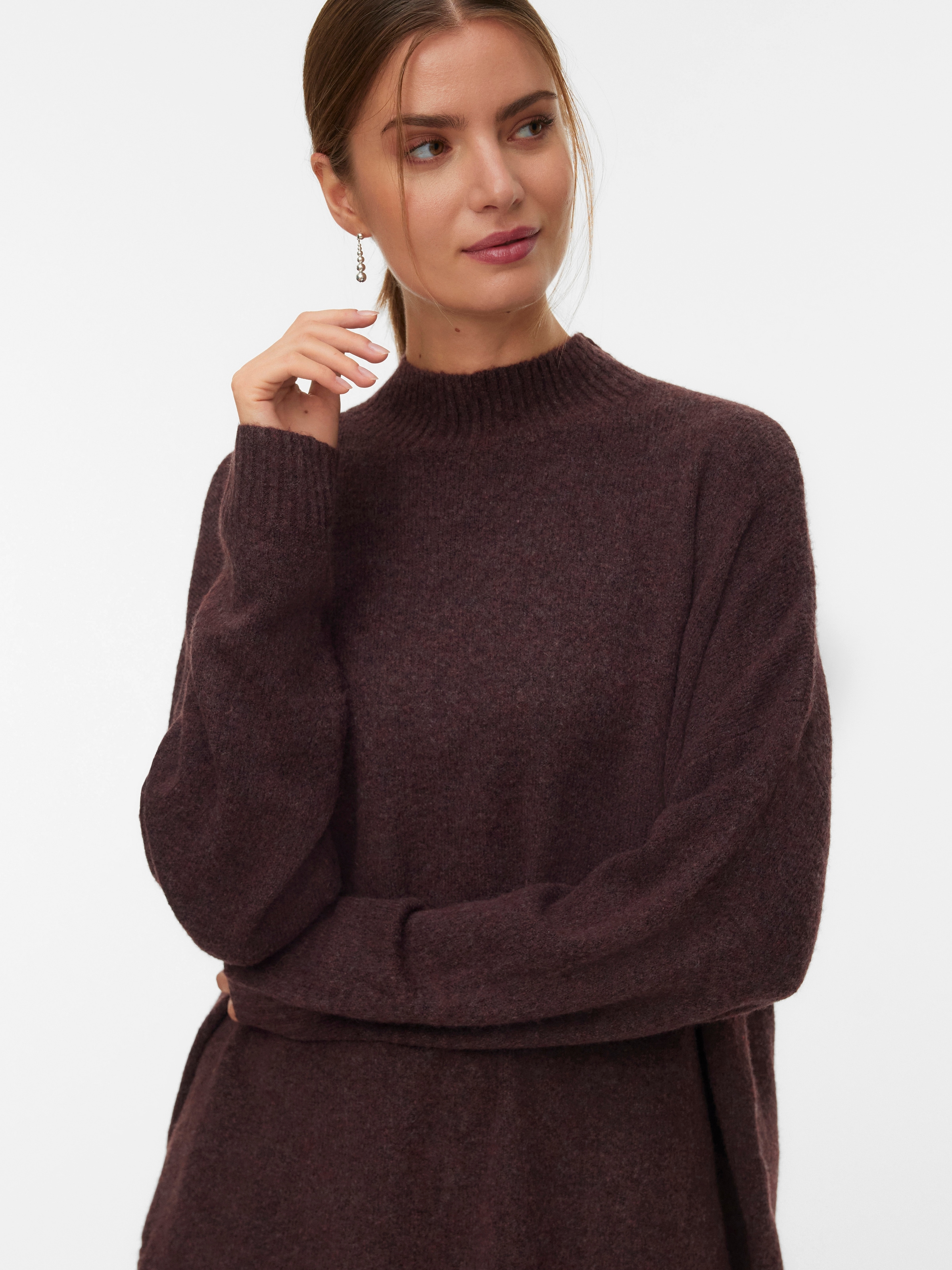 Vero Moda Strickpullover "VMPLAZA LS HIGHNECK LONG PULLOVER GA BOO" günstig online kaufen