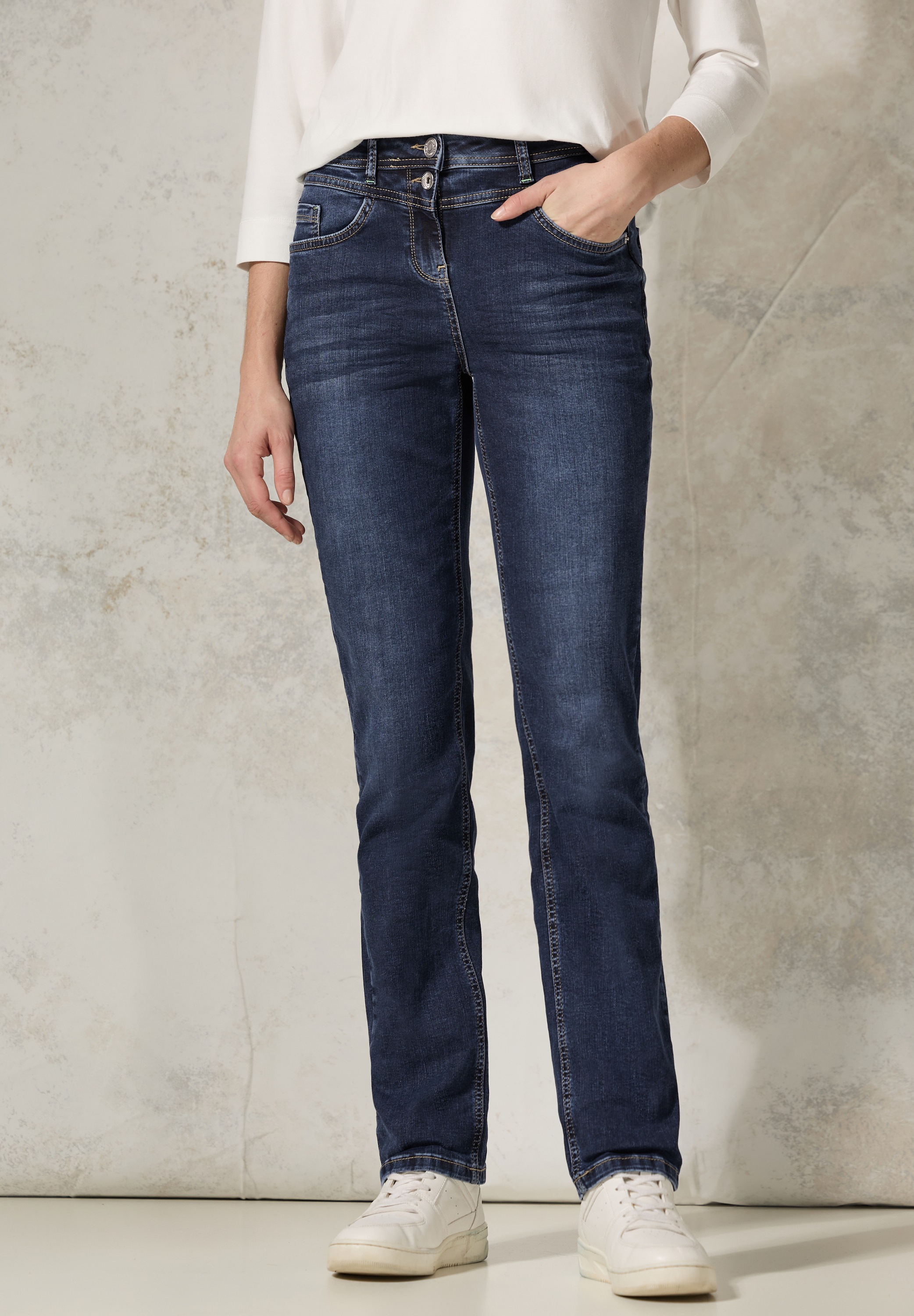 Cecil Comfort-fit-Jeans, Middle Waist
