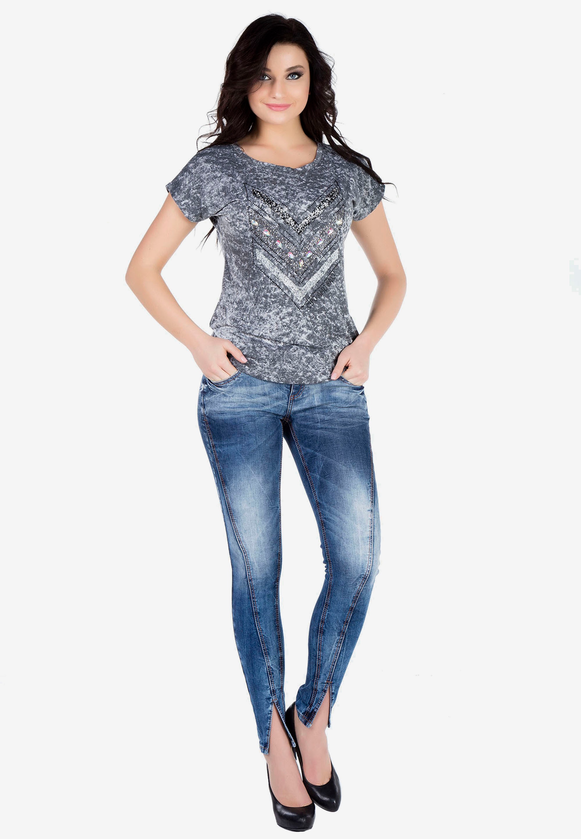 Cipo & Baxx Slim-fit-Jeans, mit trendiger Ziernaht