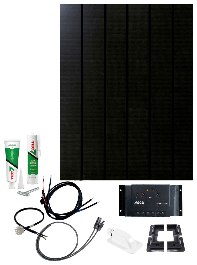 VICTRON ENERGY Solaranlage "Caravan Kit Sun Pearl 150 W", schwarz, Solarmodule