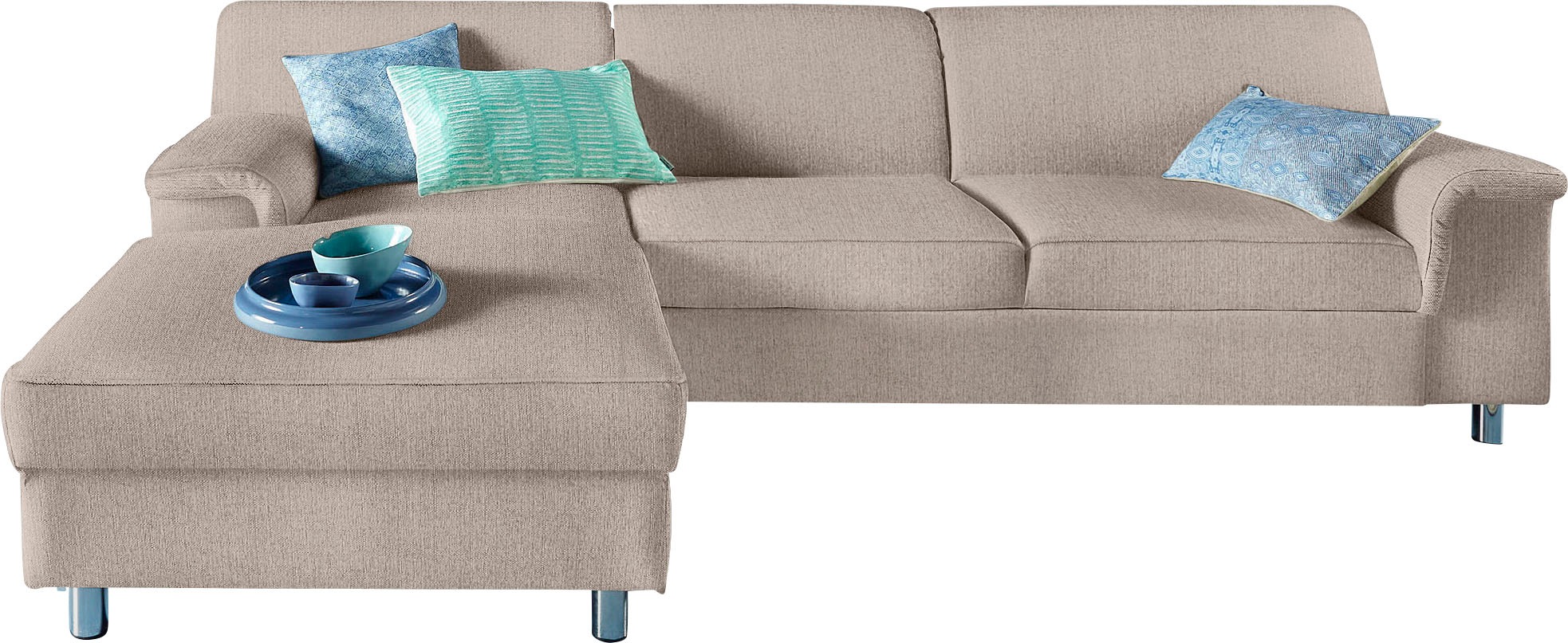 Home affaire Ecksofa "Jamie, modern und elegant, Fußhöhe 9cm, L-Form," wahl günstig online kaufen