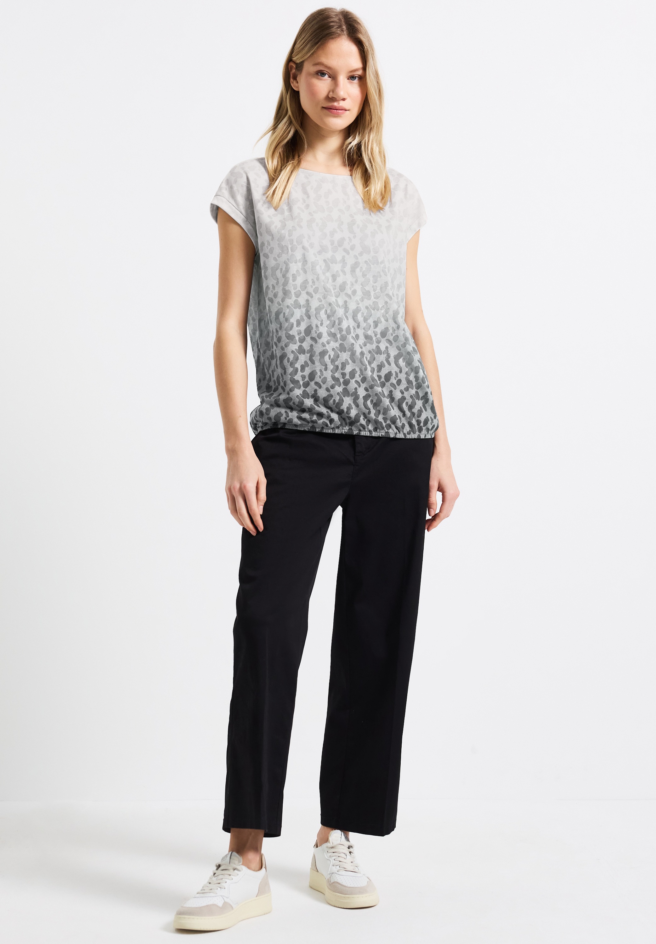 Thumbnail - STREET ONE T-Shirt, mit Elastiksaum