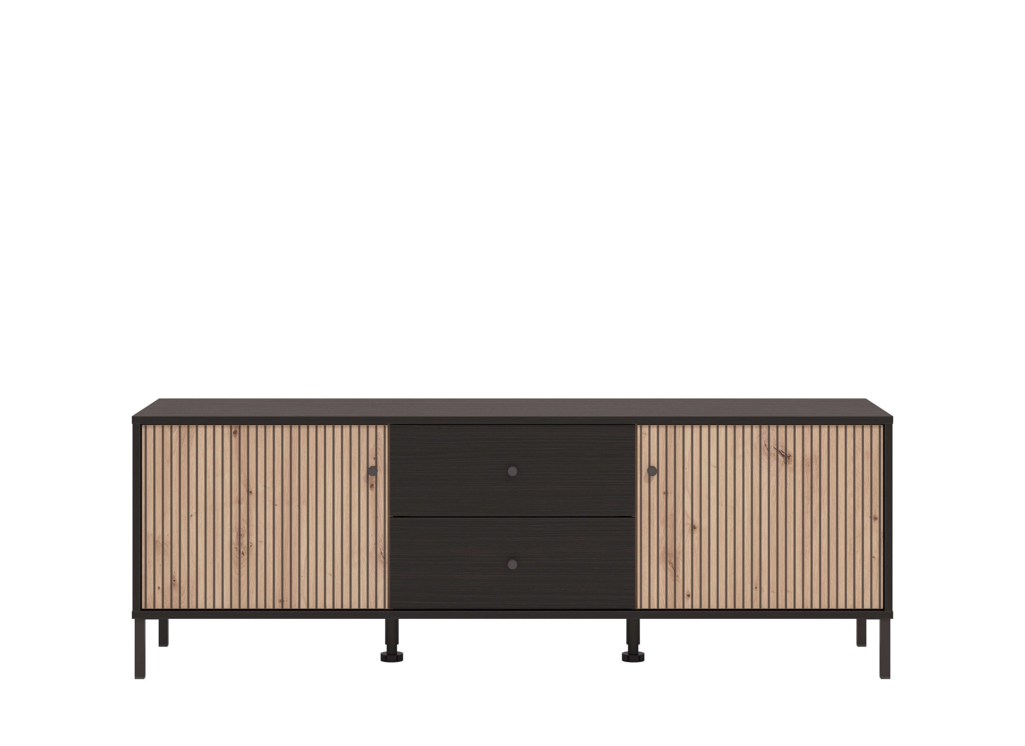 INOSIGN Lowboard »Correze, TV-Lowboard, TV-Schrank, TV-Ständer, Breite 157 cm«, Kommode mit 4 geschlossenen Fächern, mit 2 Türen, Holzoptik