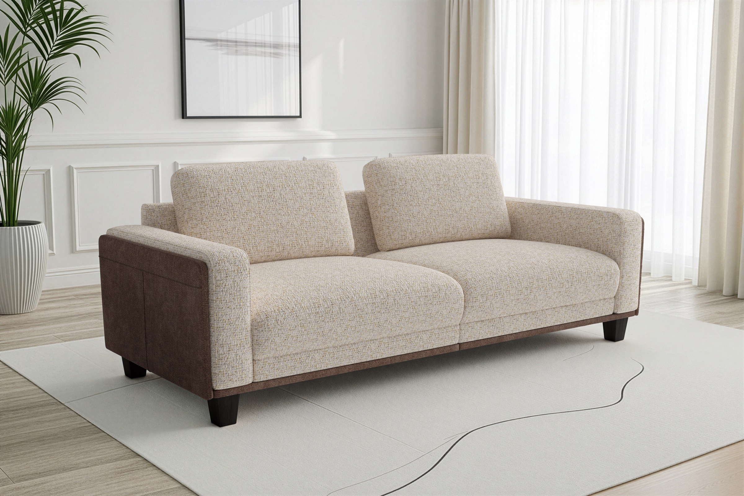 sit&more Big-Sofa "Concept" Modernes Sofa in drei Fußfarben zur Auswahl