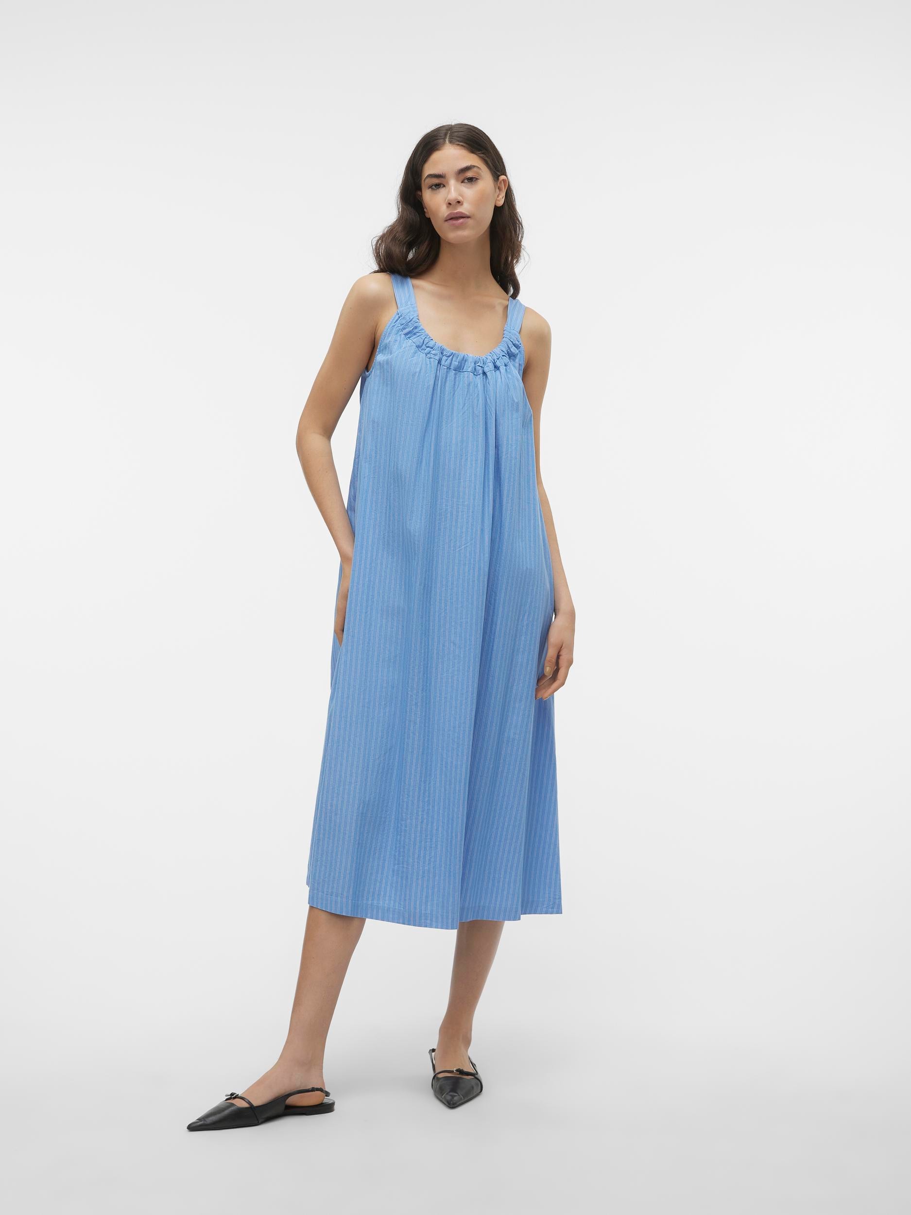 Vero Moda Midikleid »VMGILI DETAILED SINGLET DRESS WVN GA«, Sommerkleid