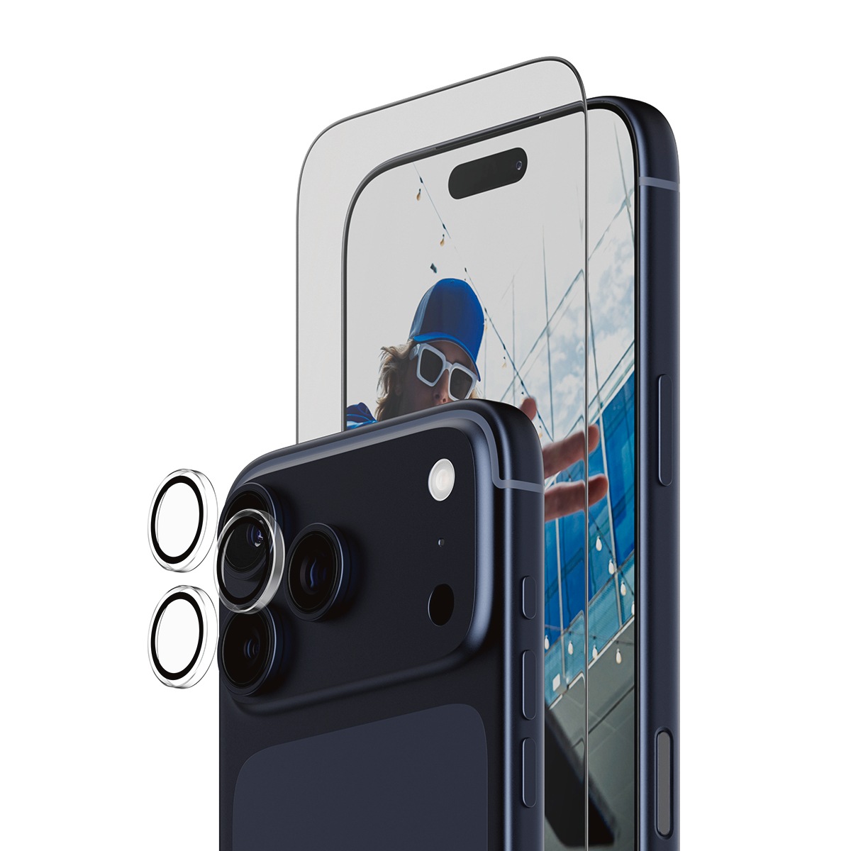 CARE by PanzerGlass Displayschutzglas »2-in-1 Protection Essentials Bundle«, für Apple iPhone 17 Pro Max, Displayschutzfolie, Schutzfolie, Bildschirmschutz, kratz- & stoßfest