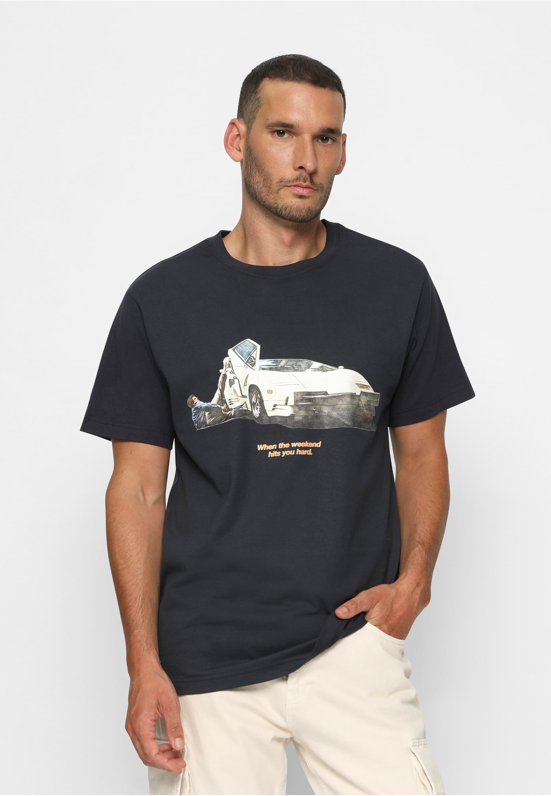 Thumbnail - MisterTee T-Shirt "MisterTee Herren Weekend Wolf Tee", (1 tlg.)