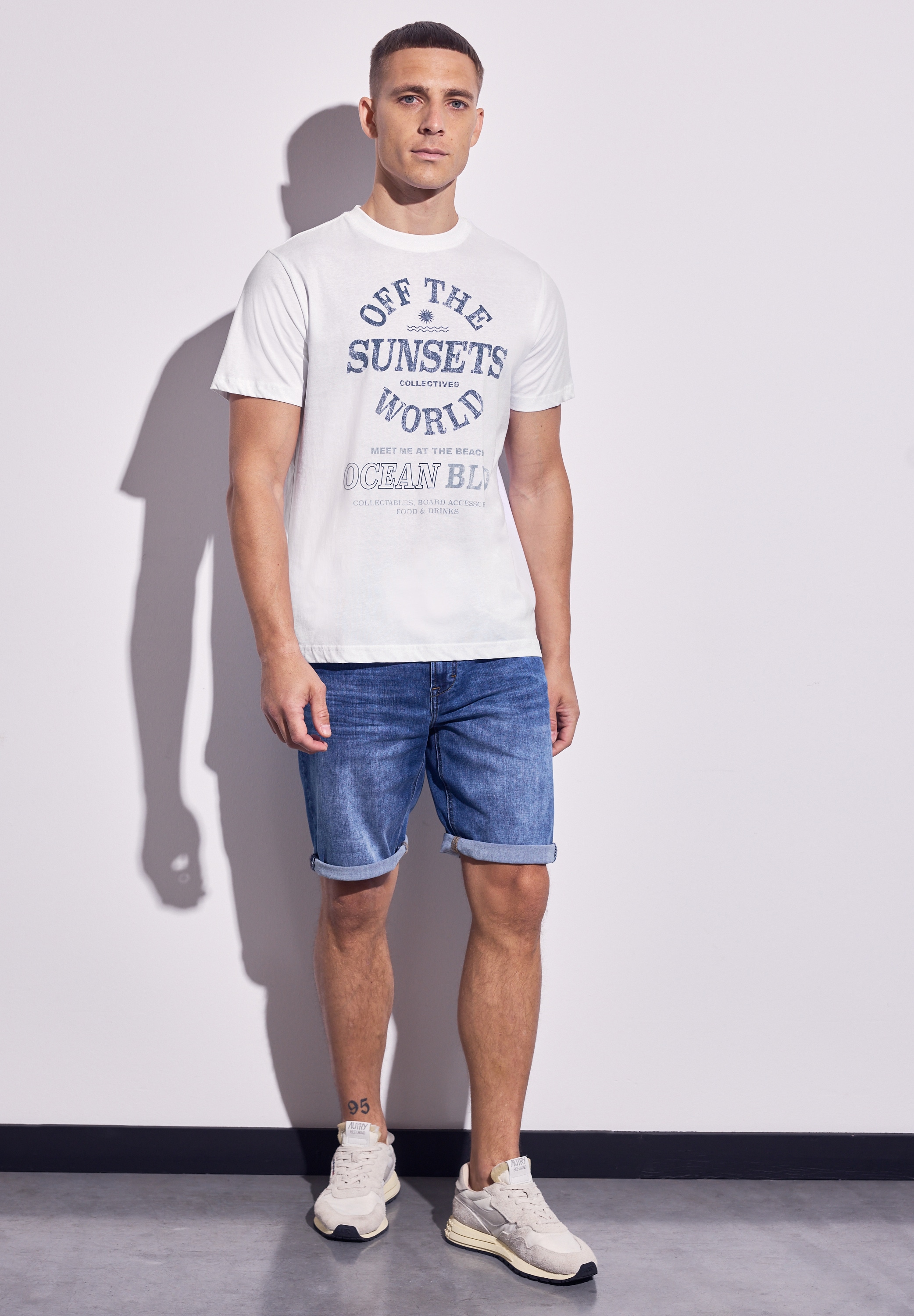 STREET ONE MEN T-Shirt, mit Rundhalsausschnitt