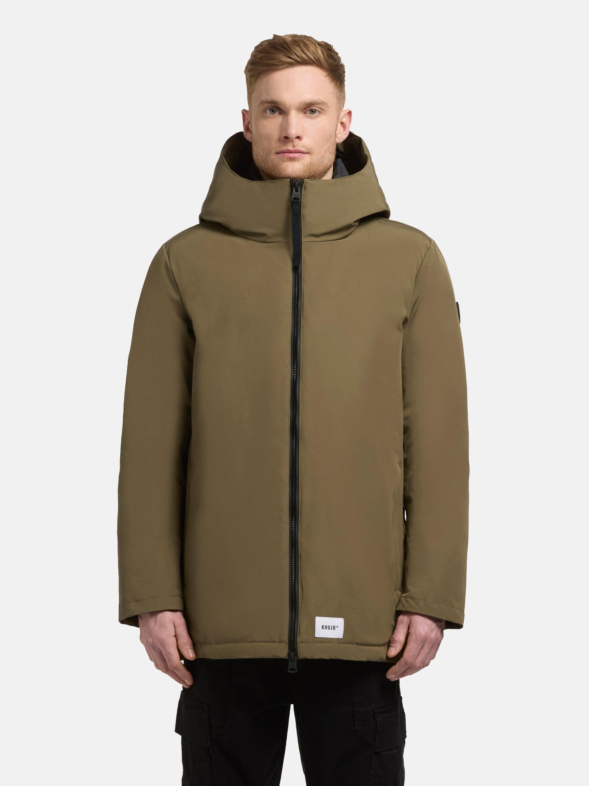 khujo Kurzmantel "Nedd" Kurzer Herren Parka mit innenliegenden Rucksack-Trägern