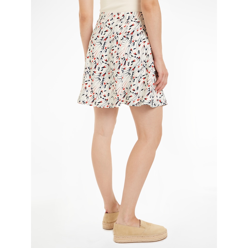 Tommy Hilfiger Minirock »SMALL RIBBON SHORT SKIRT«, Webrock mit Allover-Muster