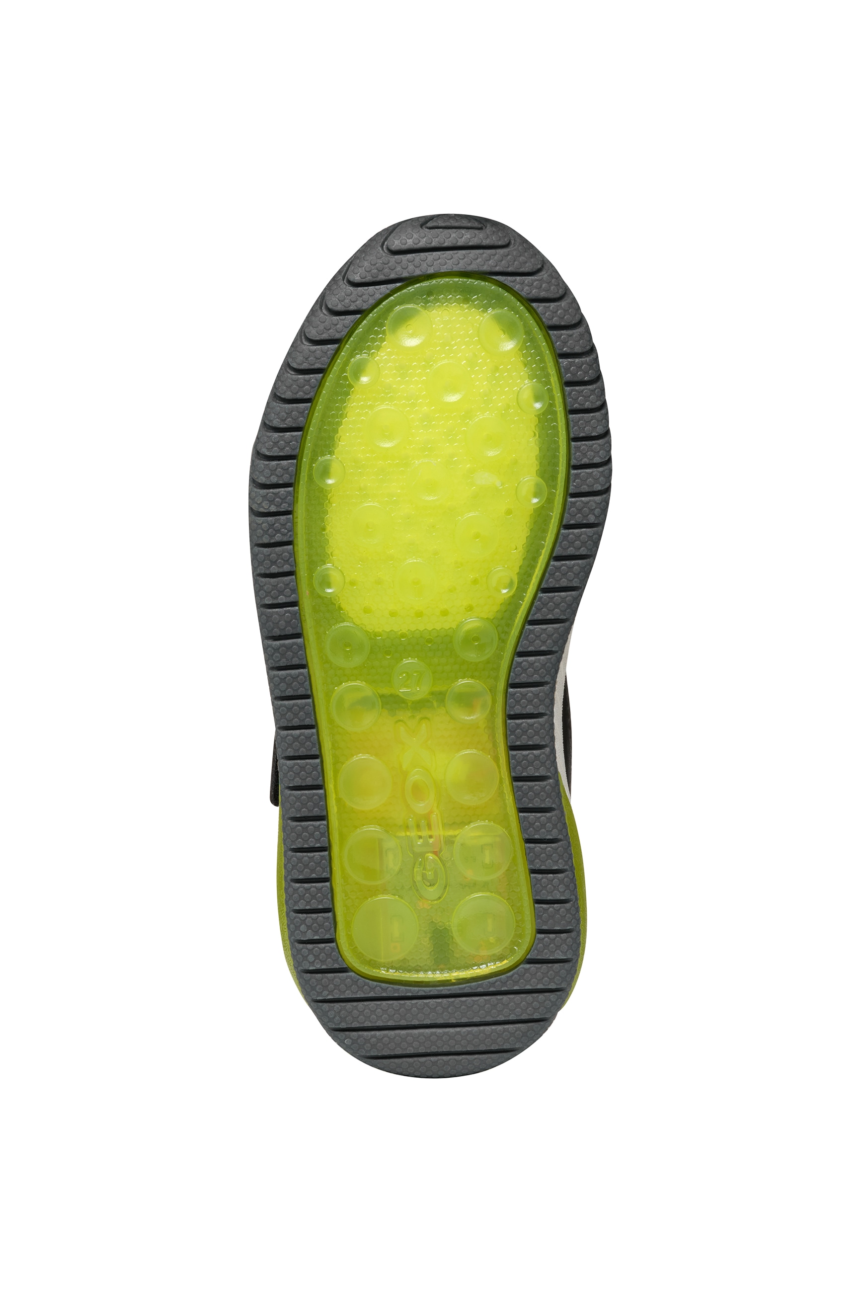 Geox Sneaker »J INEK BOY_Blinkschuh«, Schnürboots mit cooler Blinkfunktion, Größenschablone zum Download