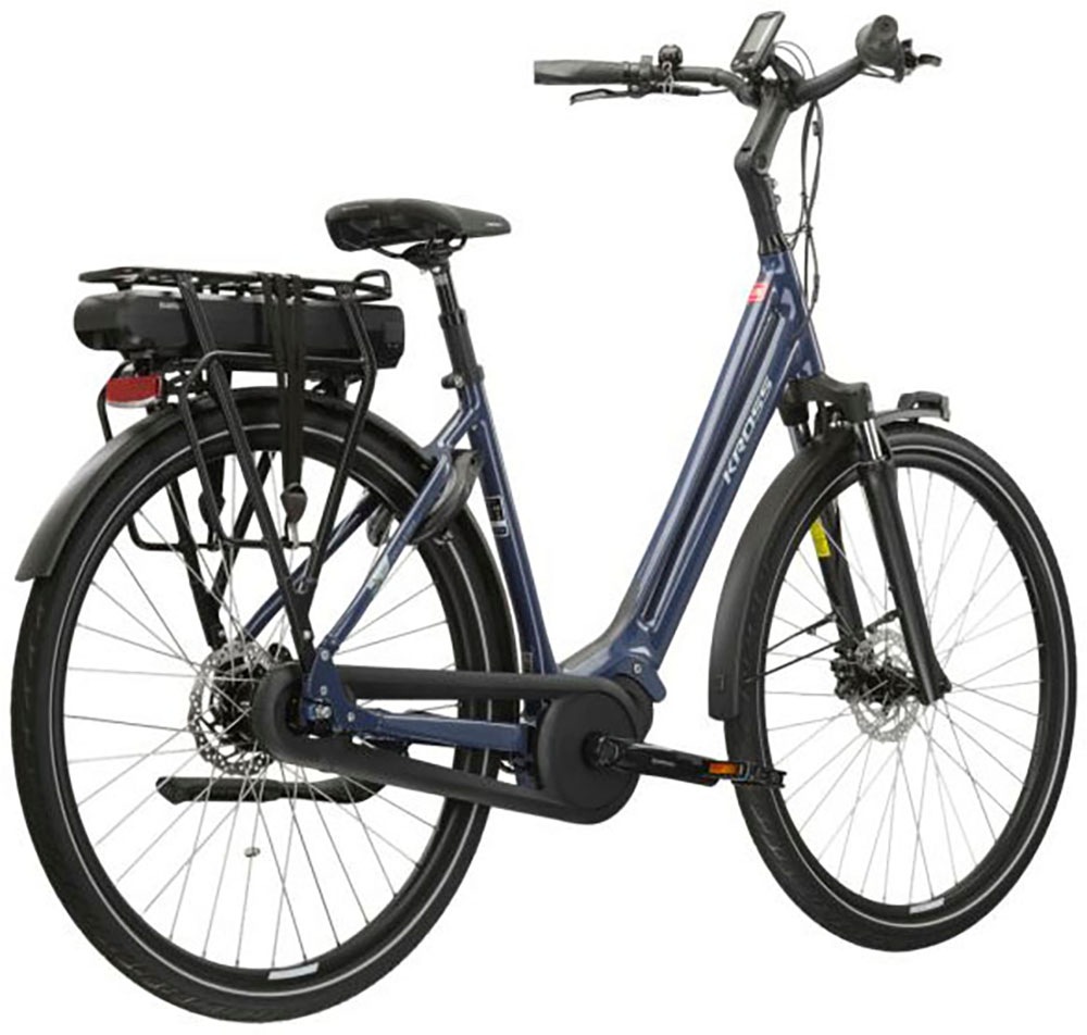 Kross E-Bike »E-Citybike Sentio Hybrid 4.0 28 Zoll blau«, 7 Gang, Shimano, NEXUS, Mittelmotor 250 W